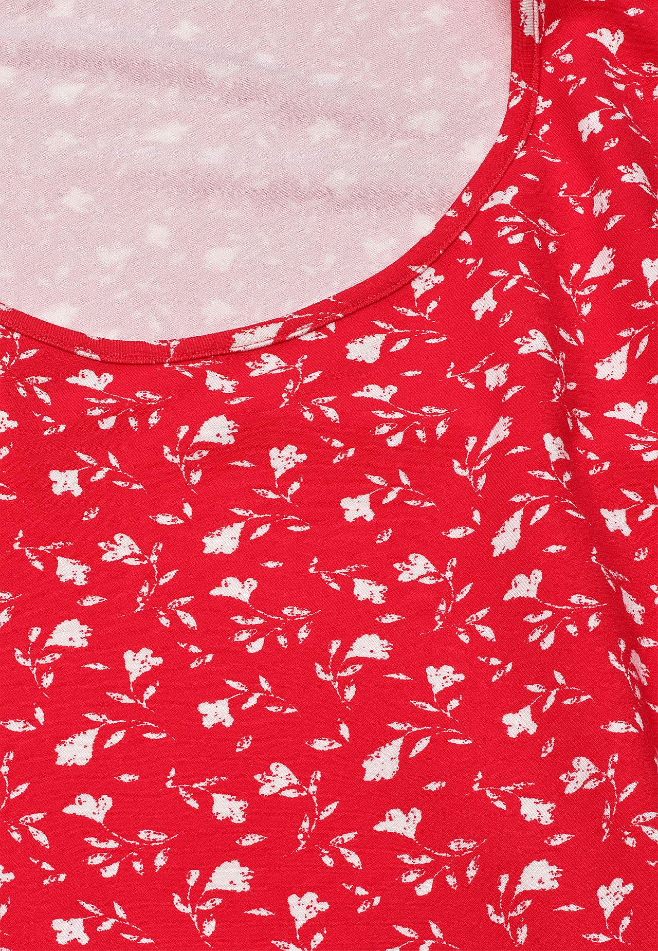 Jerseytunika med et blomstermønster