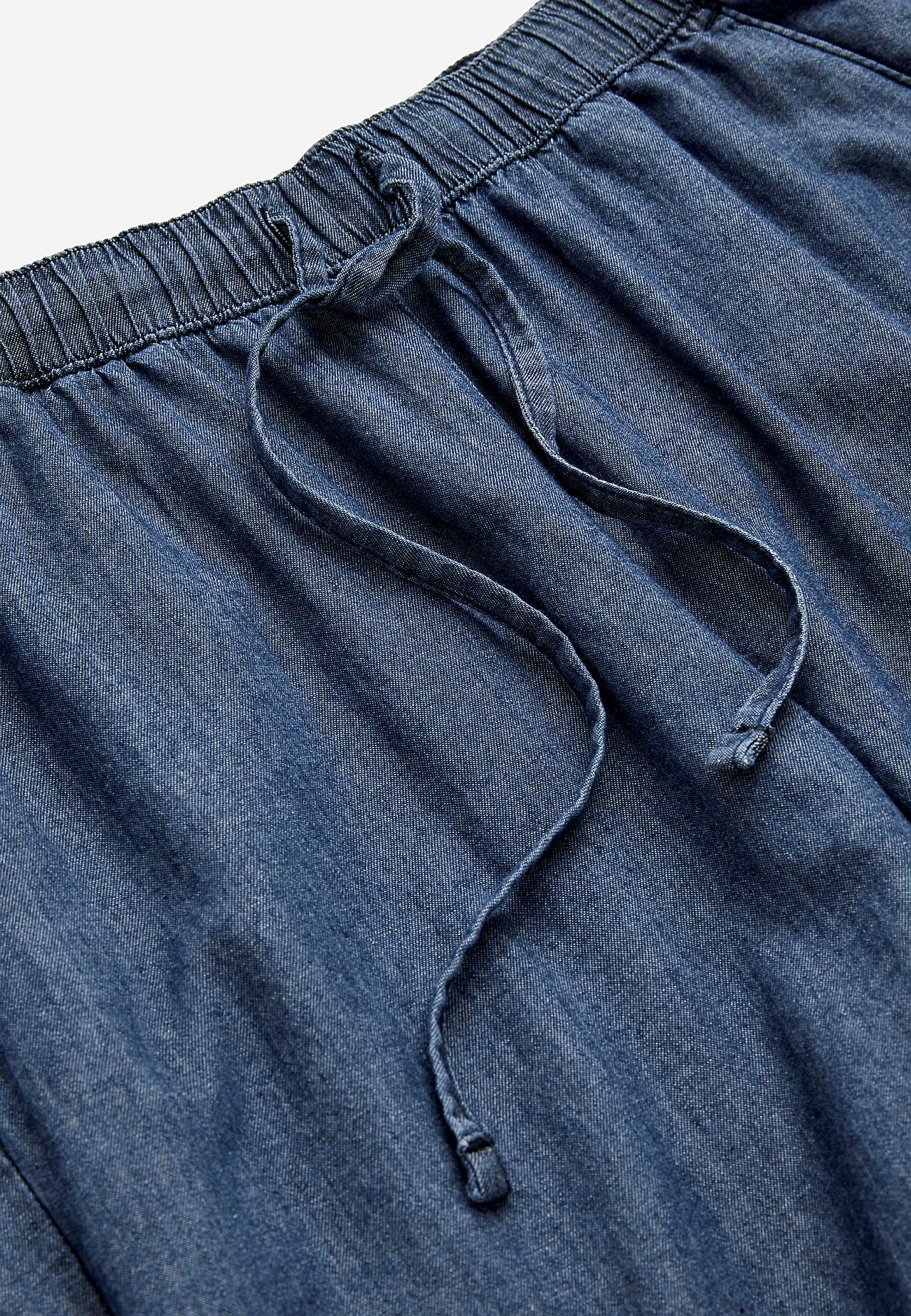 Culottebukse i myk, luftig denim