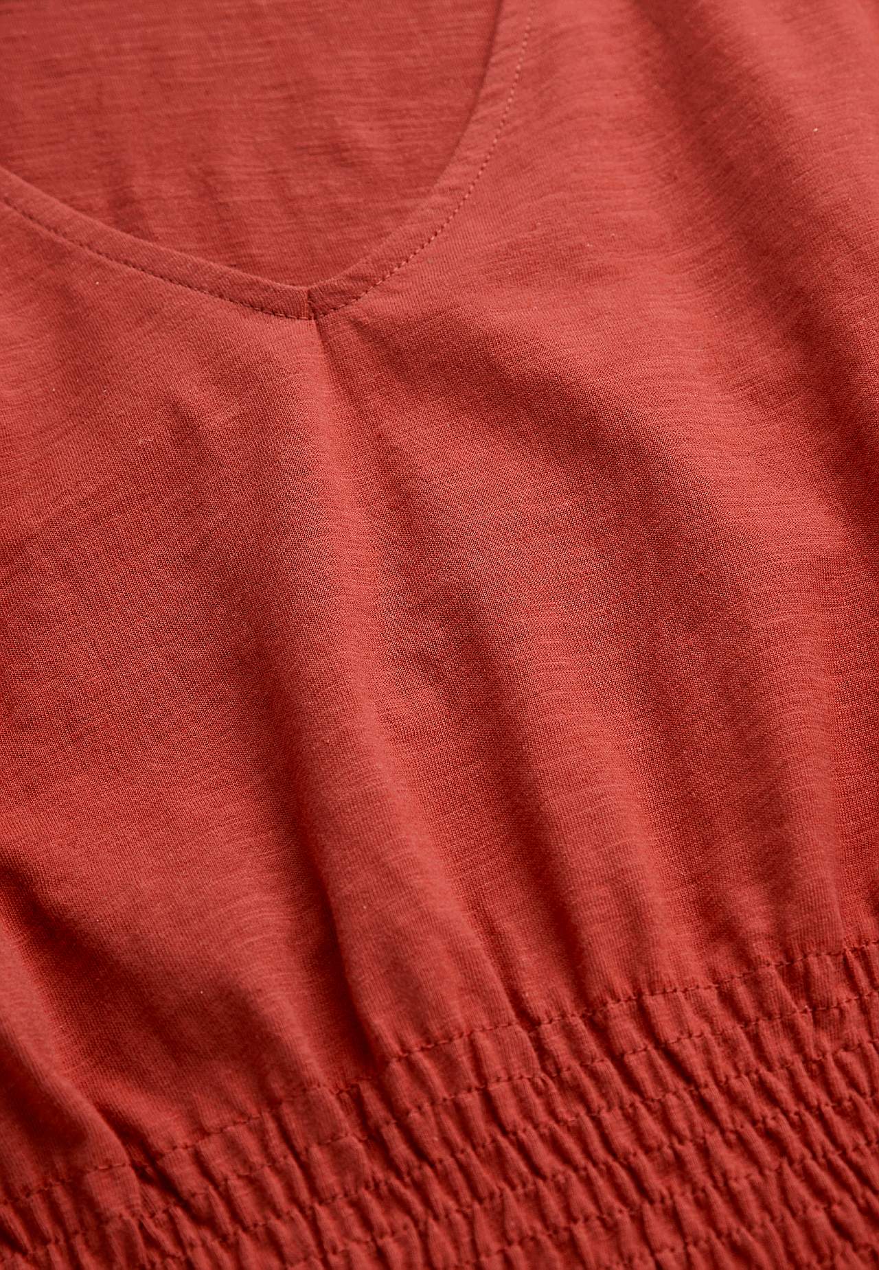 Jersey-kjole med vaffelsøm