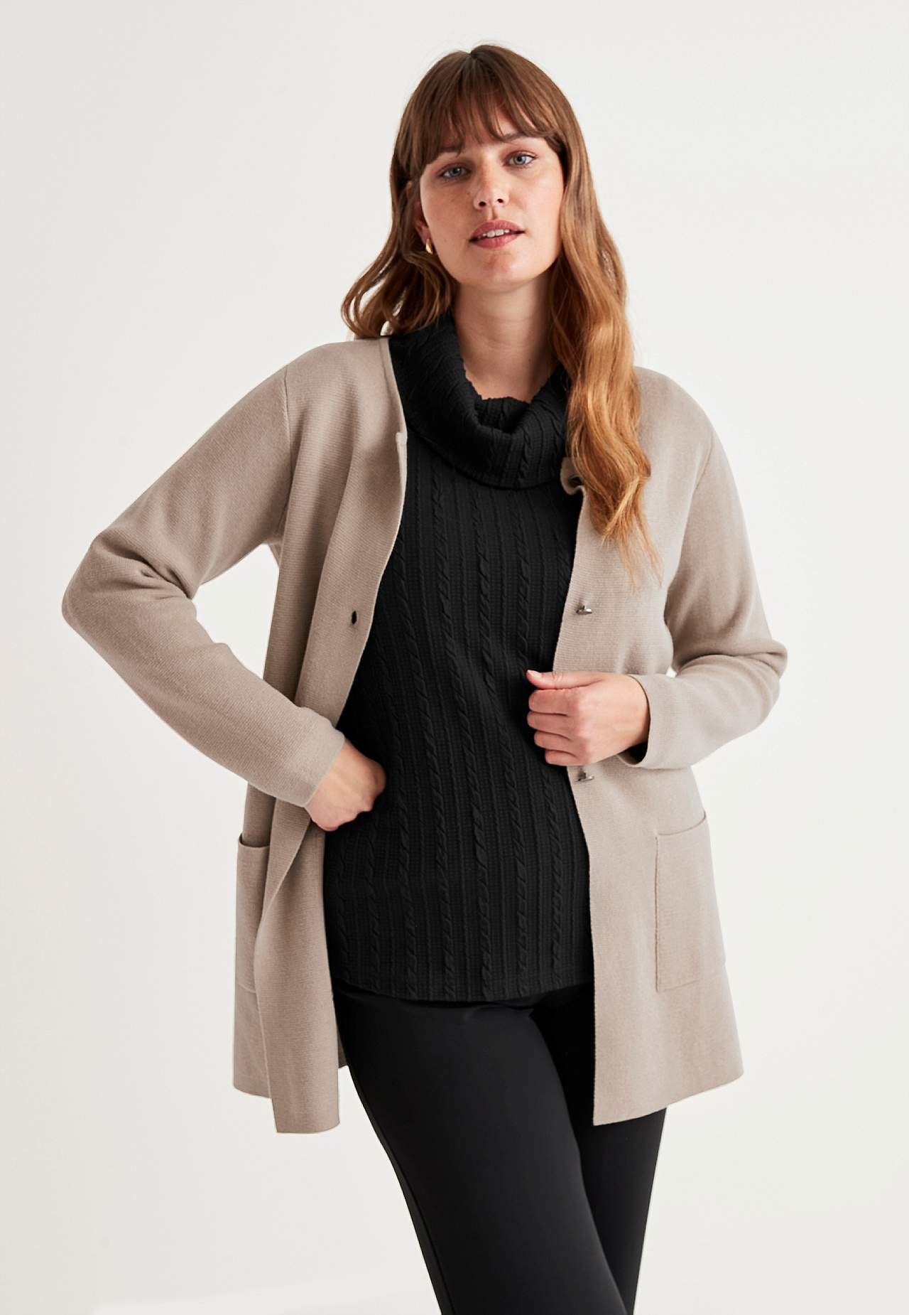 Jerseytopp med pologenser