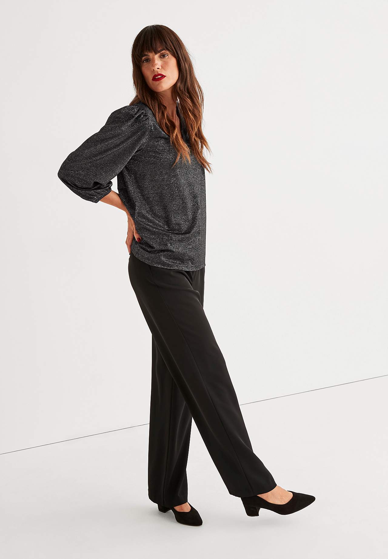 Glitrende jerseytopp