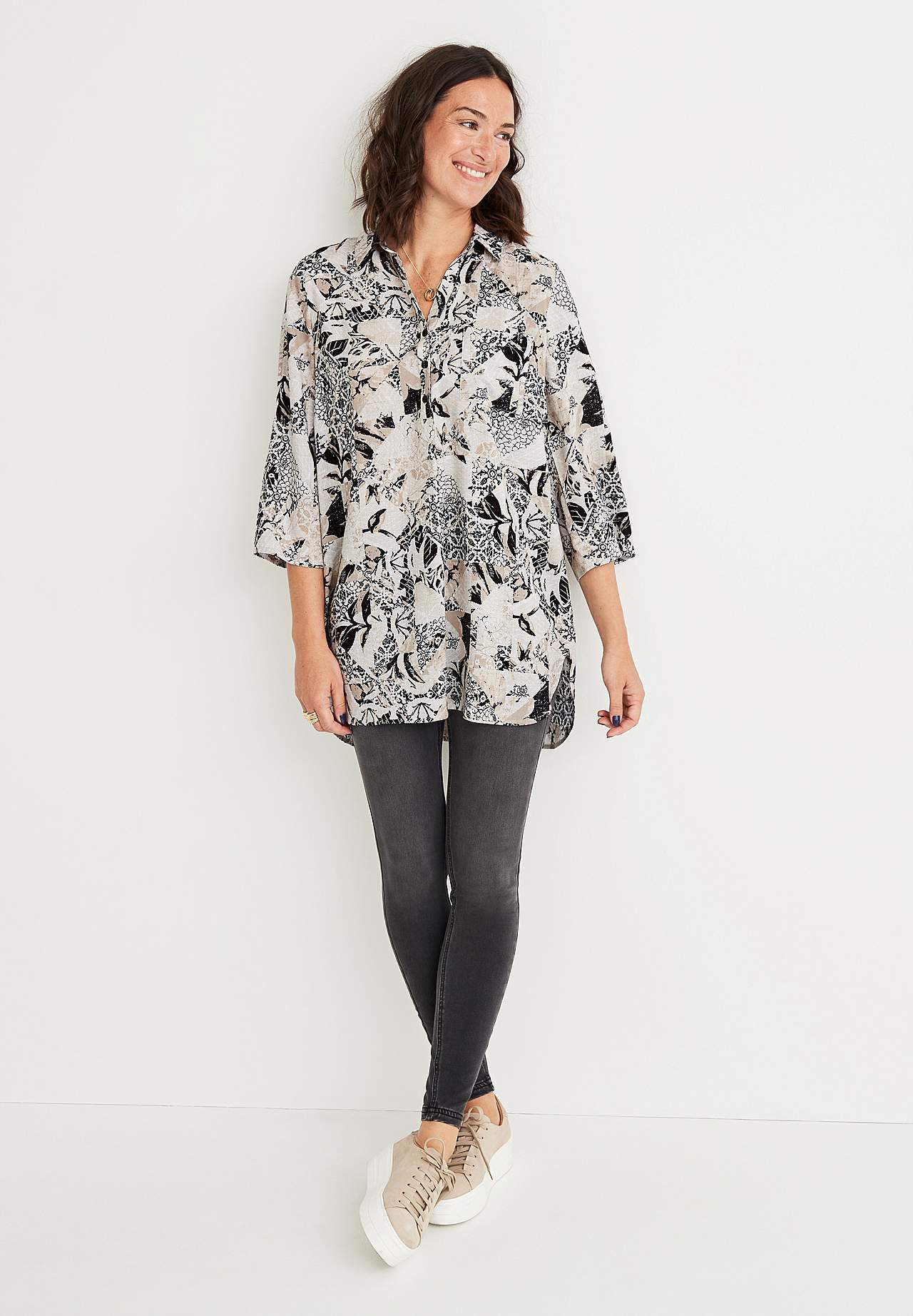 Tunika med 3/4 ermer