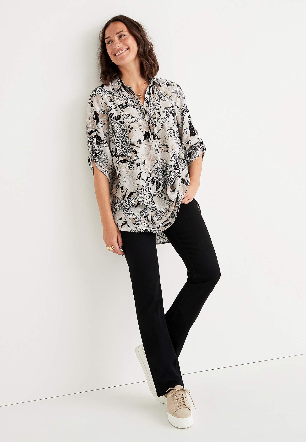 Tunika med 3/4 ermer