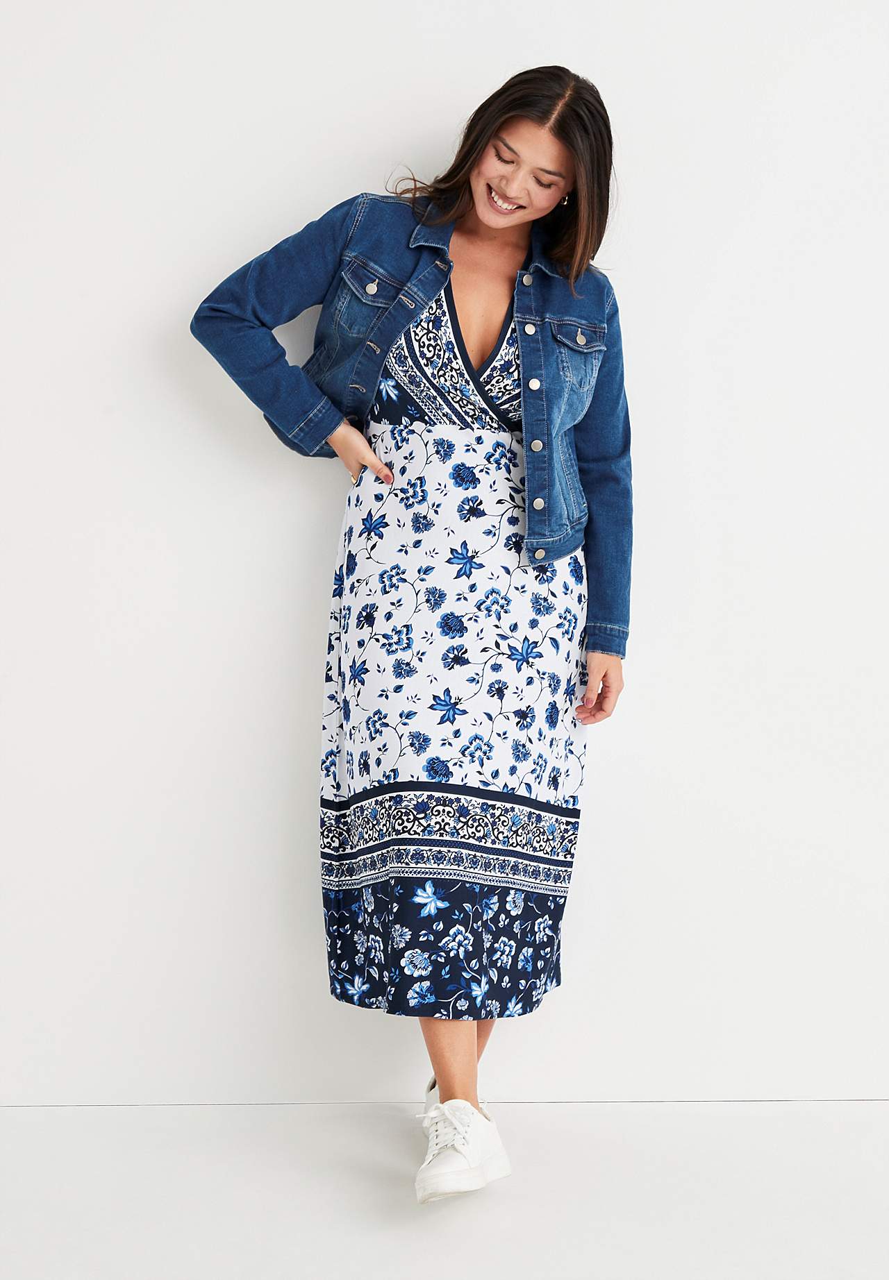 Mønstret Jersey-kjole