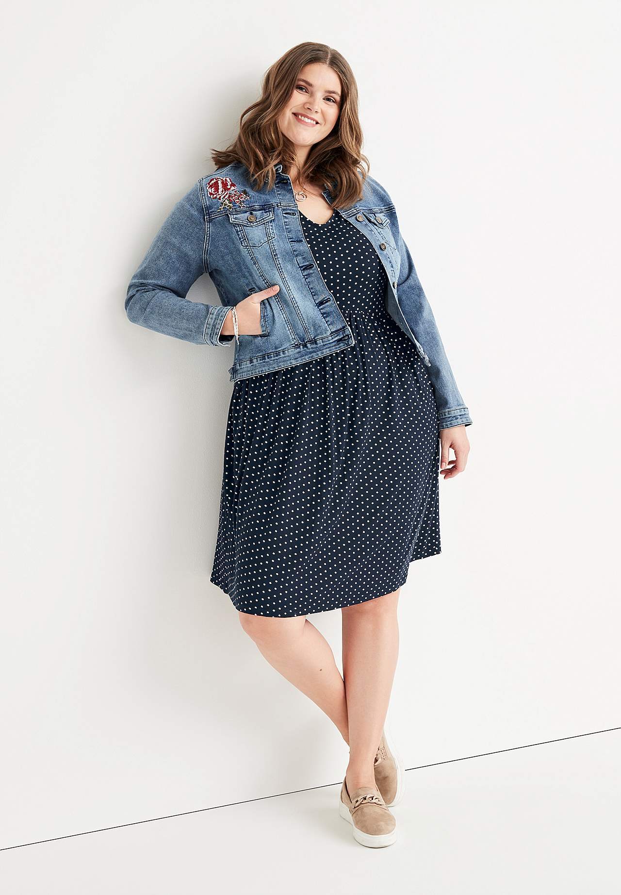 Mønstret Jersey-kjole