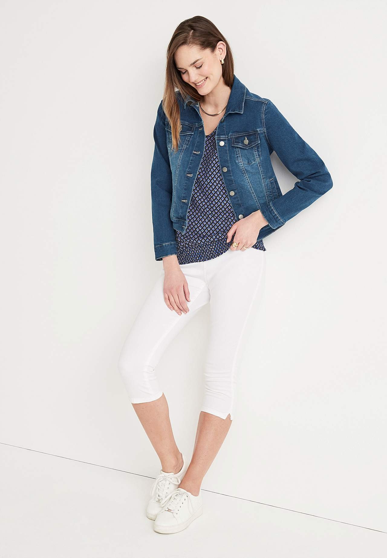 Jerseytopp med vaffelsøm