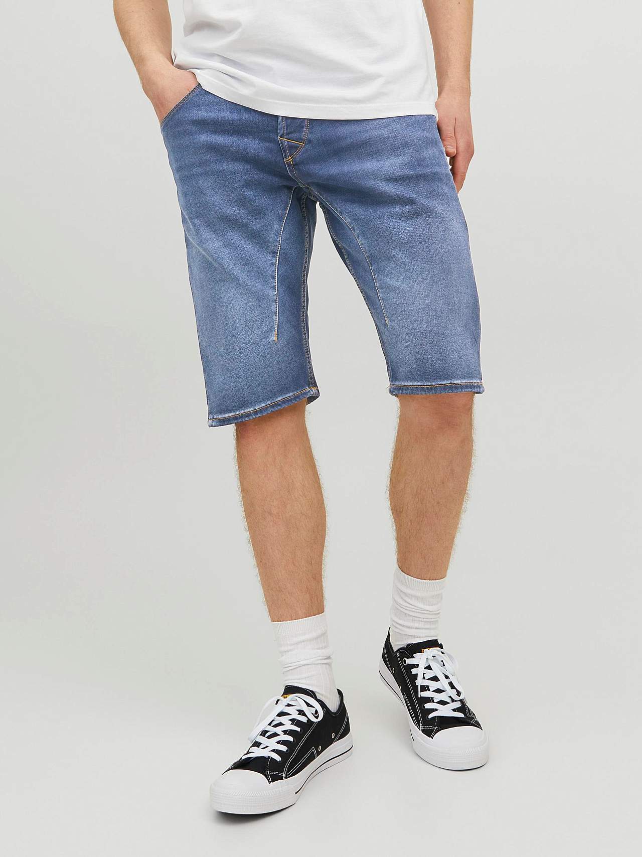Lange, superstretch jeans-shorts Scale 608