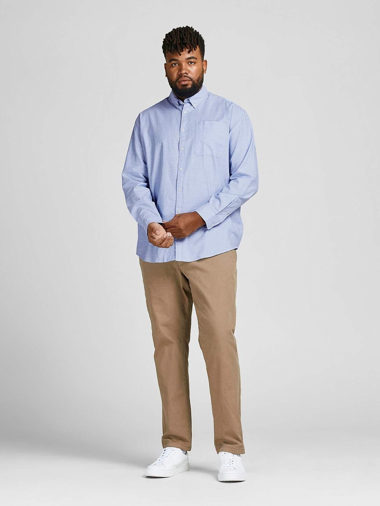 Stilren skjorte med button down-krage