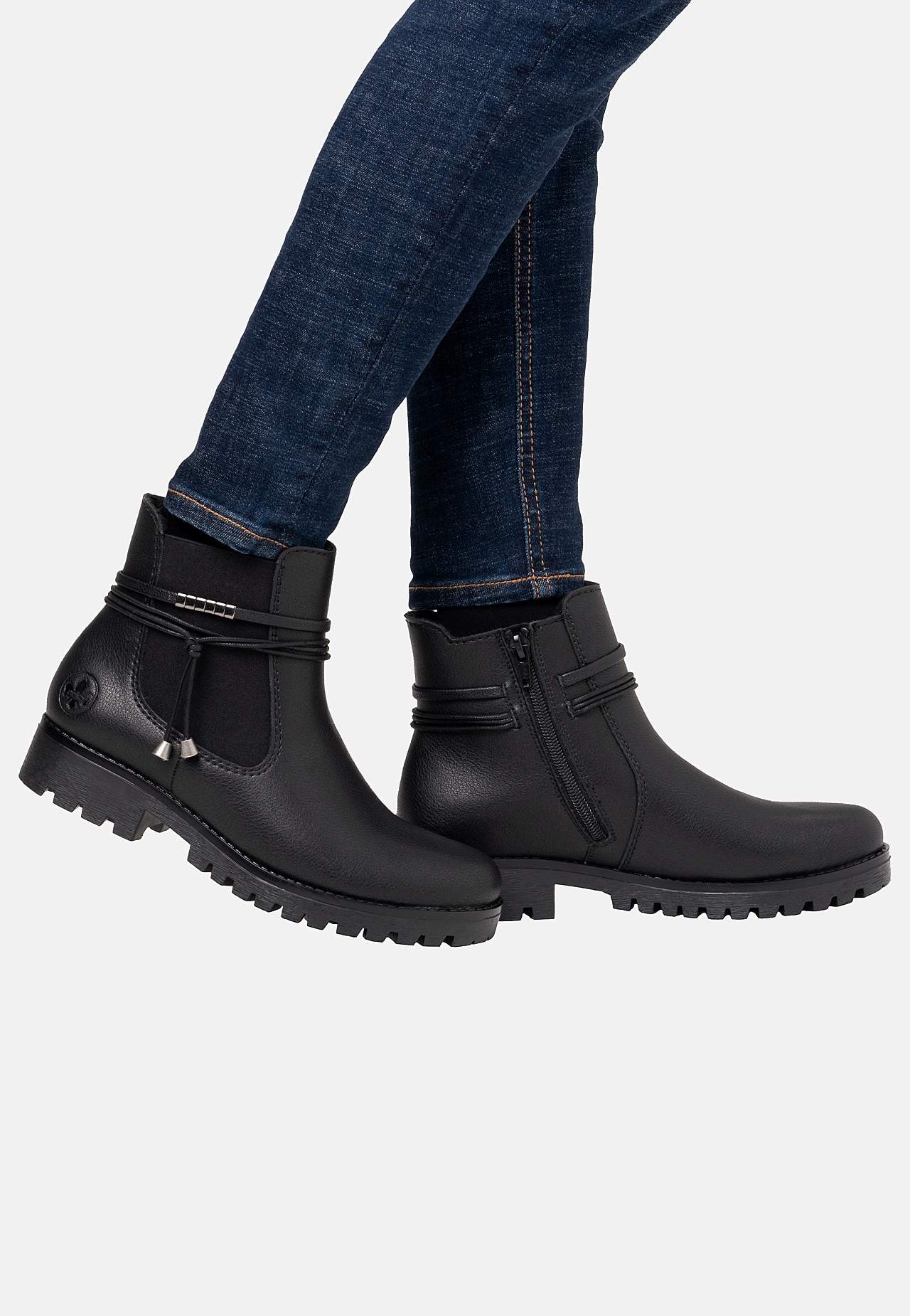 Varm-foret boot i skinn