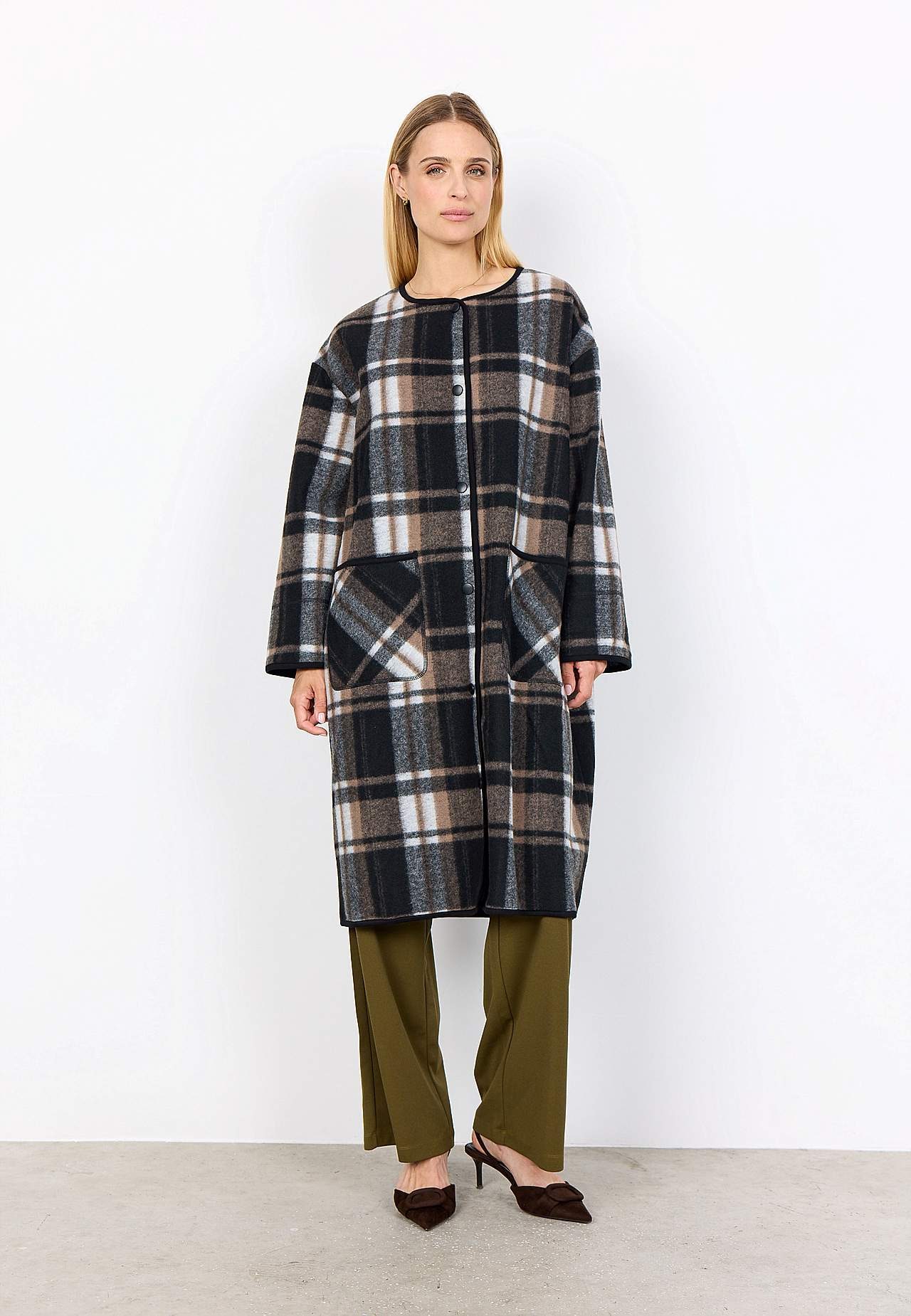 Filtet, rutete jakke