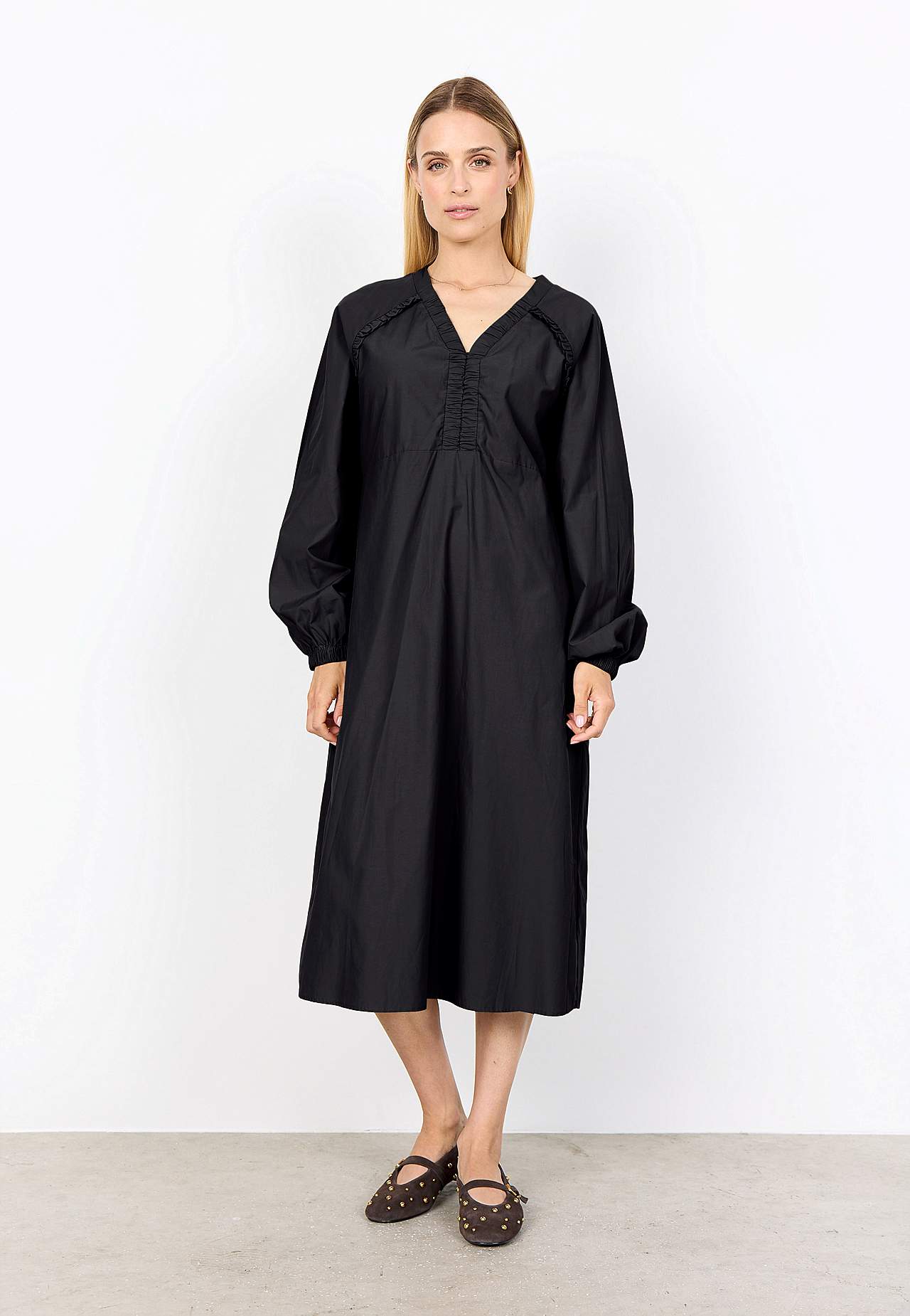 Vevet kjole i poplin