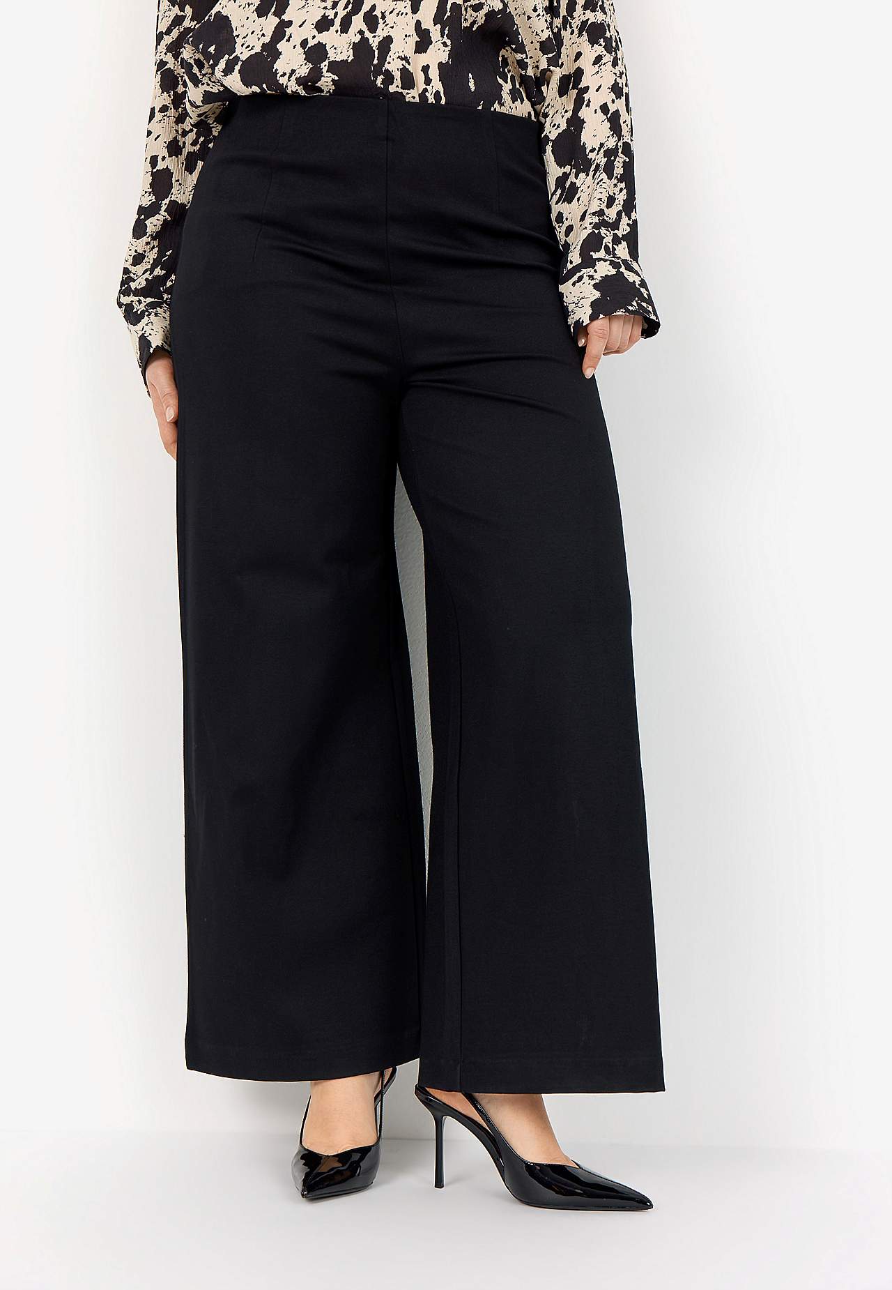 Stretchy, elegant bukse med vidt bein