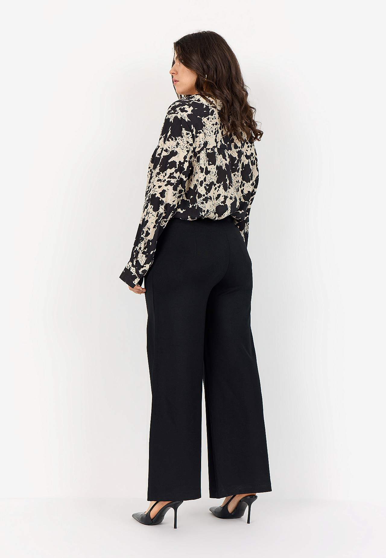 Stretchy, elegant bukse med vidt bein