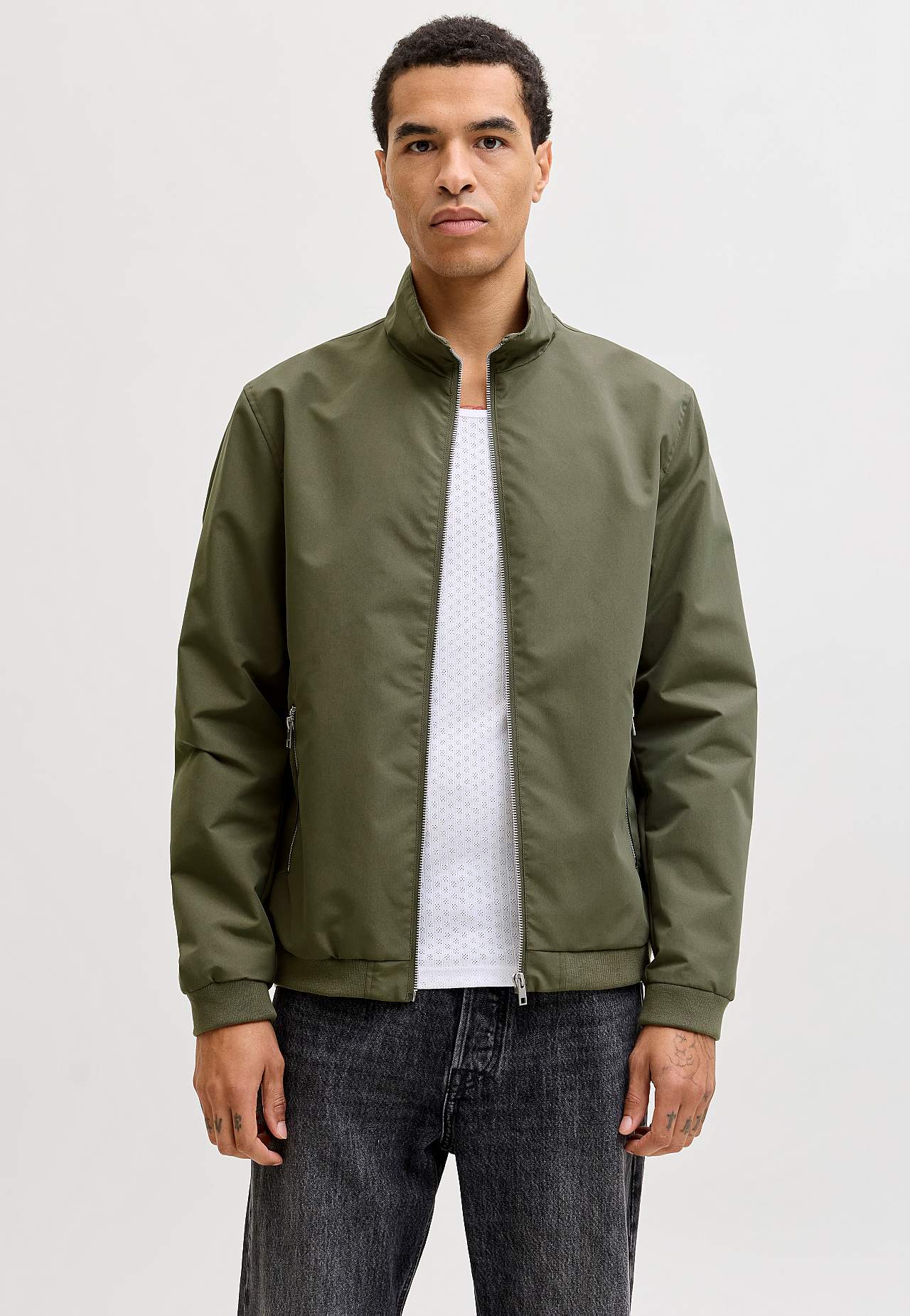 Bomberjakke med matt overflate