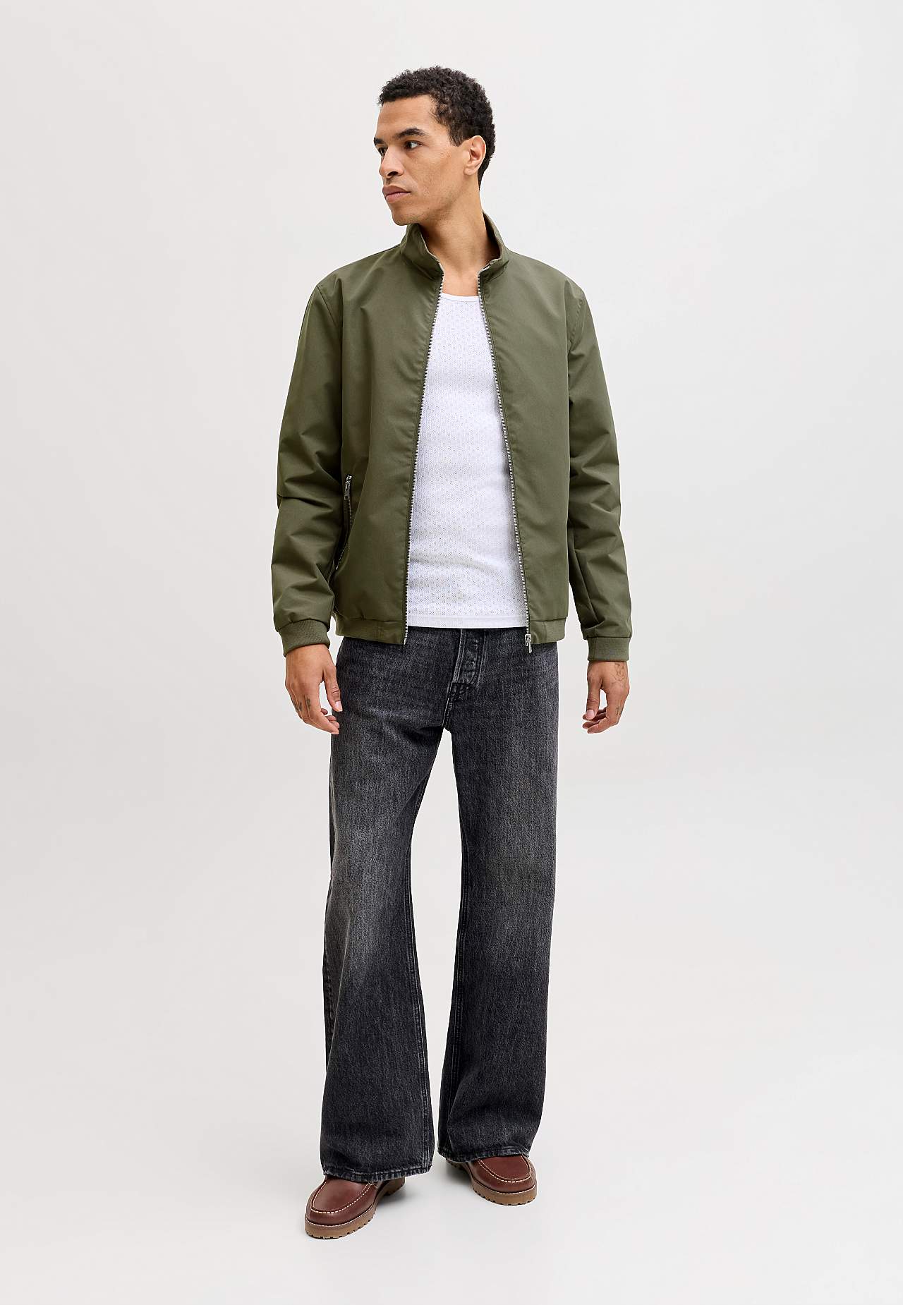 Bomberjakke med matt overflate