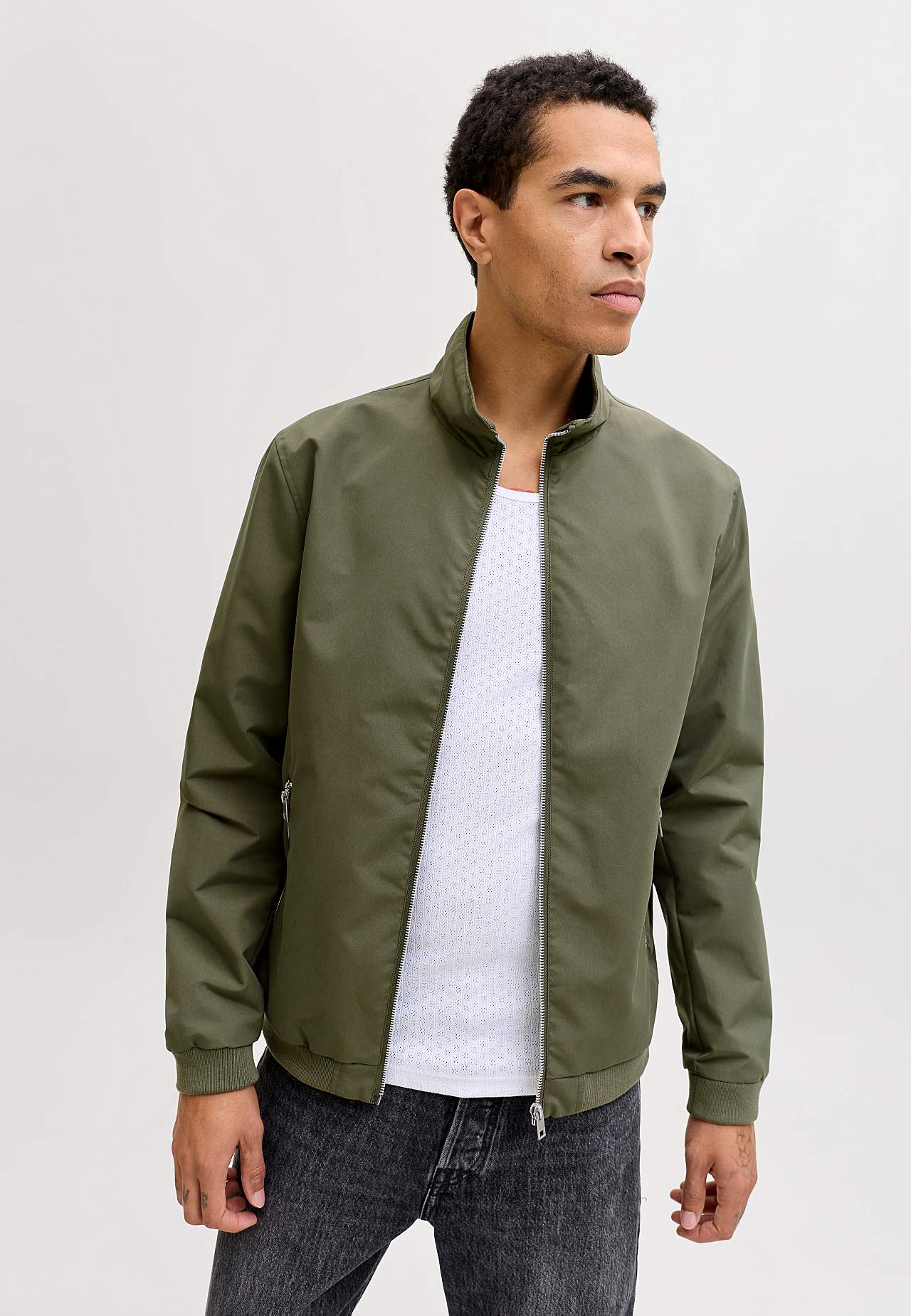 Bomberjakke med matt overflate