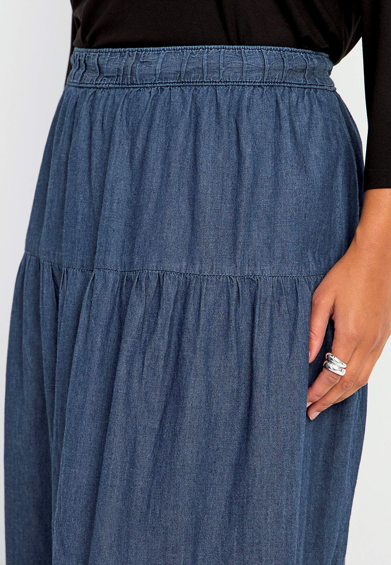 Volangskjørt i denim