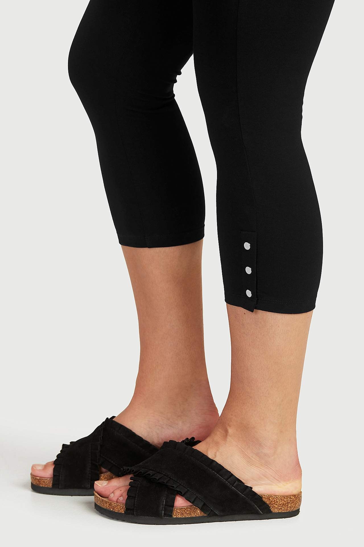 Caprileggings med fine knappedetaljer Milly 2-pack