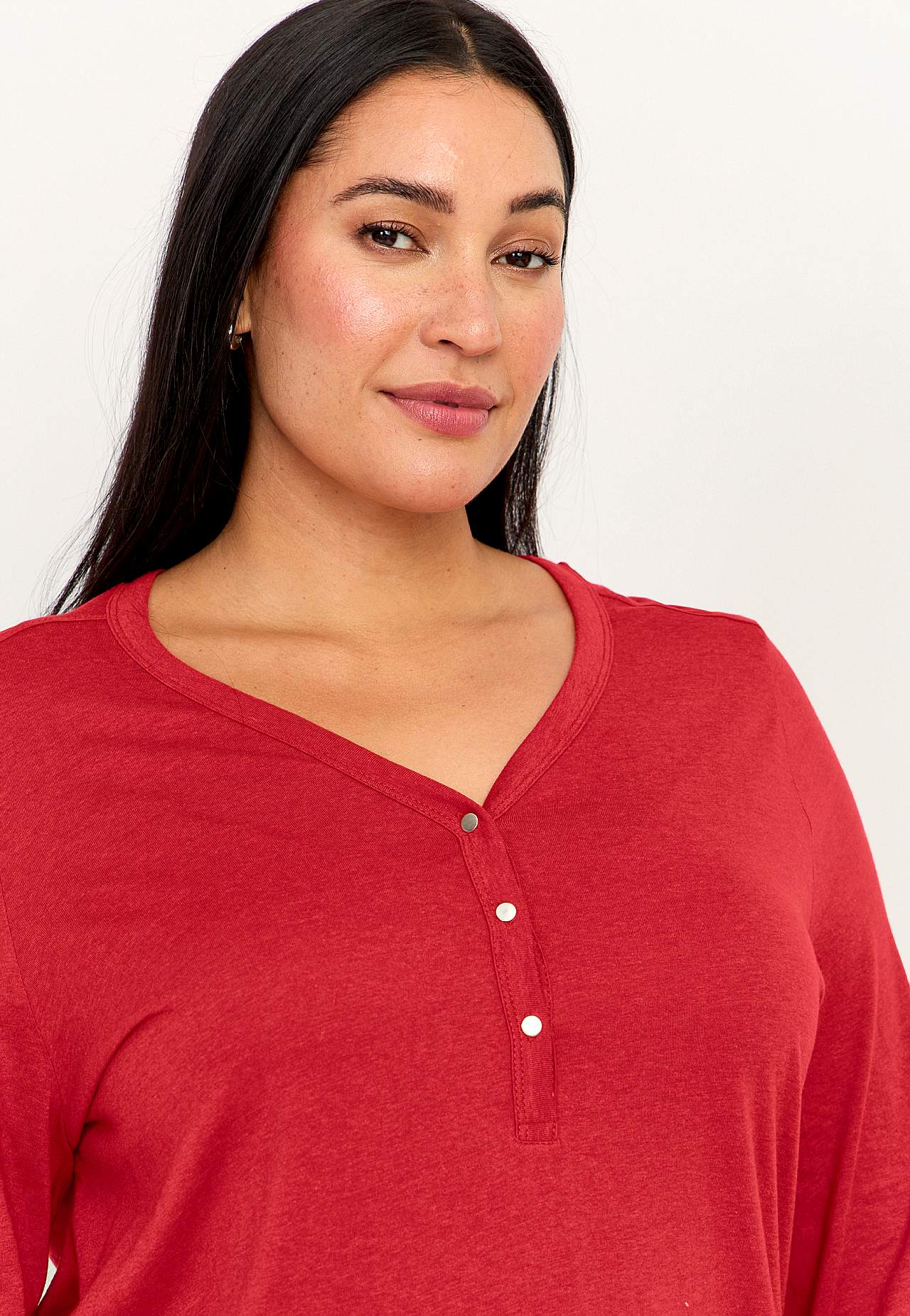 Jerseytunika med v-hals snitt