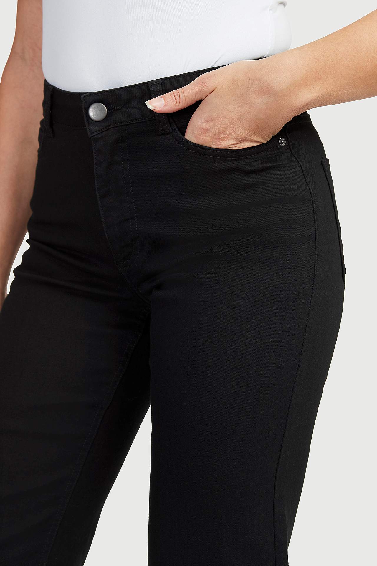 Ankellange stretchjeans Adina