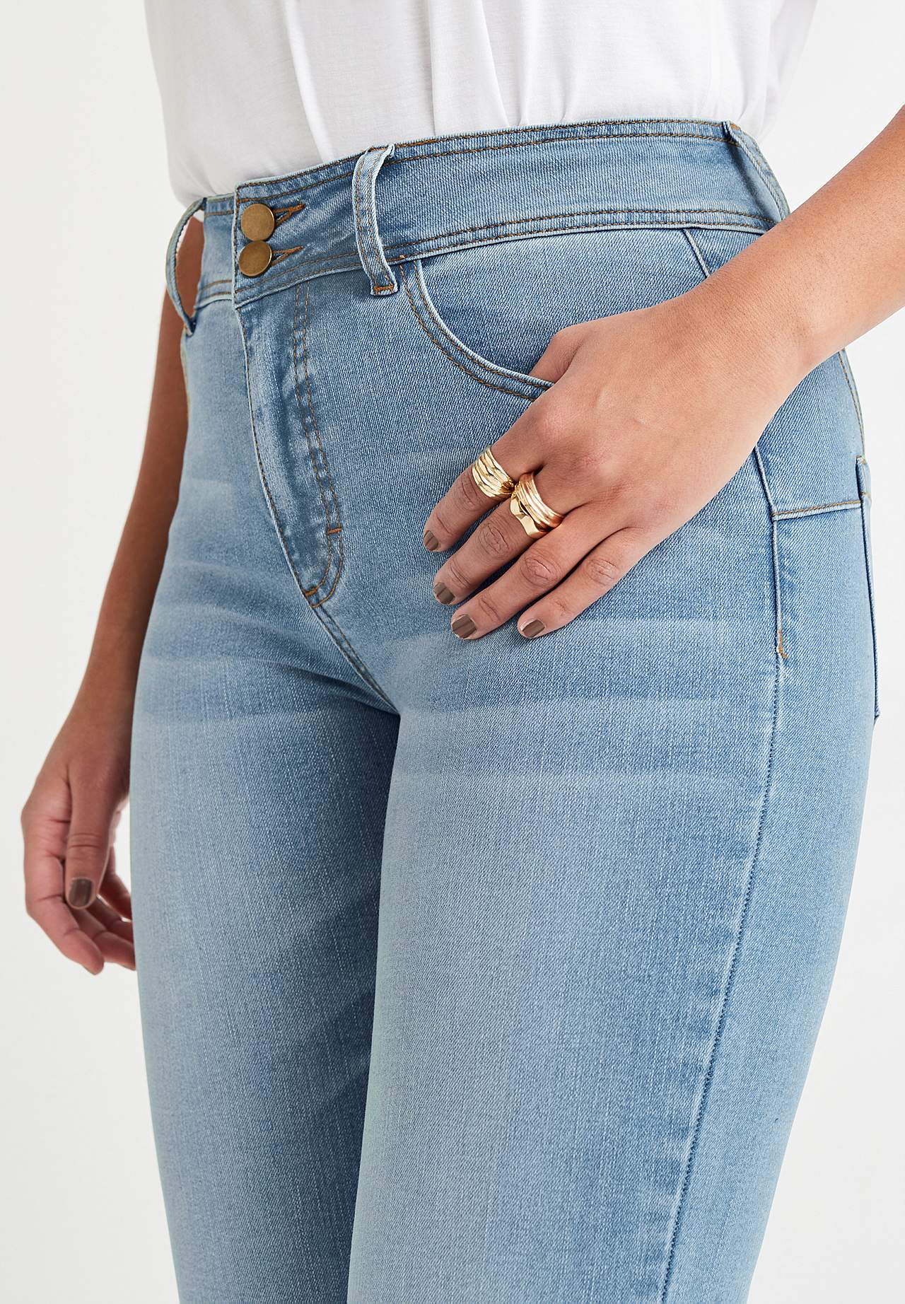 Shaping jeans med stretch
