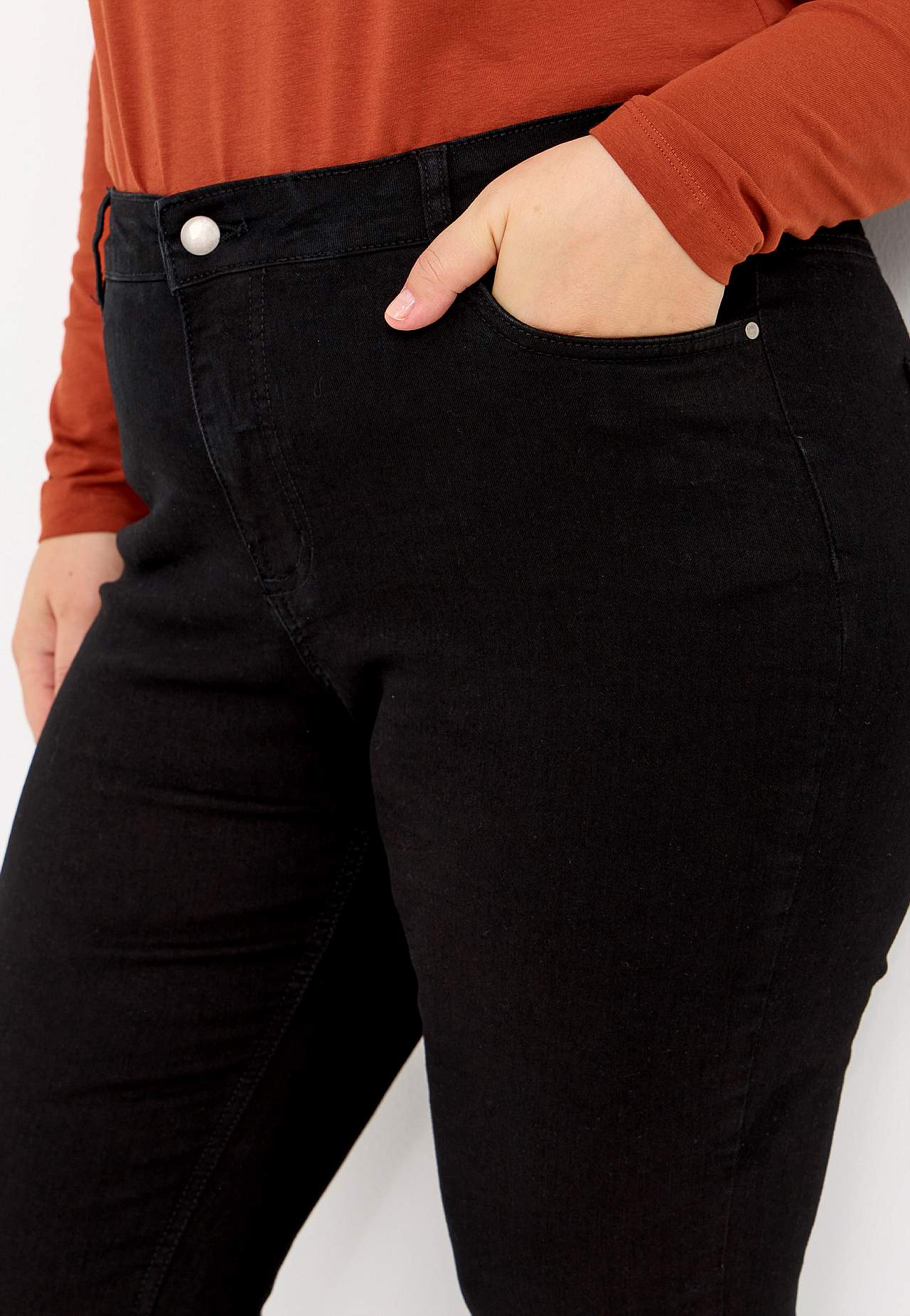 Stretchjeans med rette ben - tre lengder