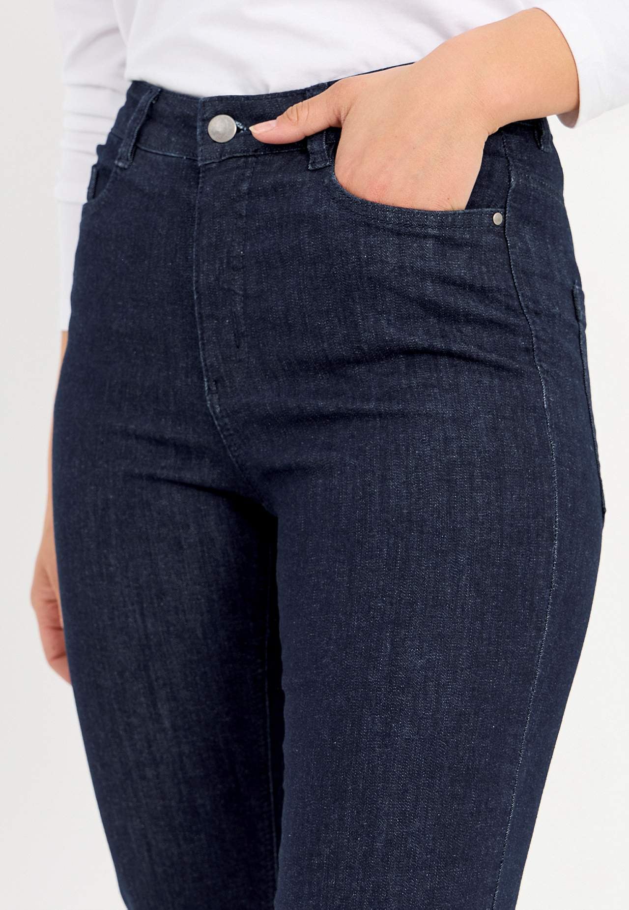 Stretchjeans med rette ben - tre lengder