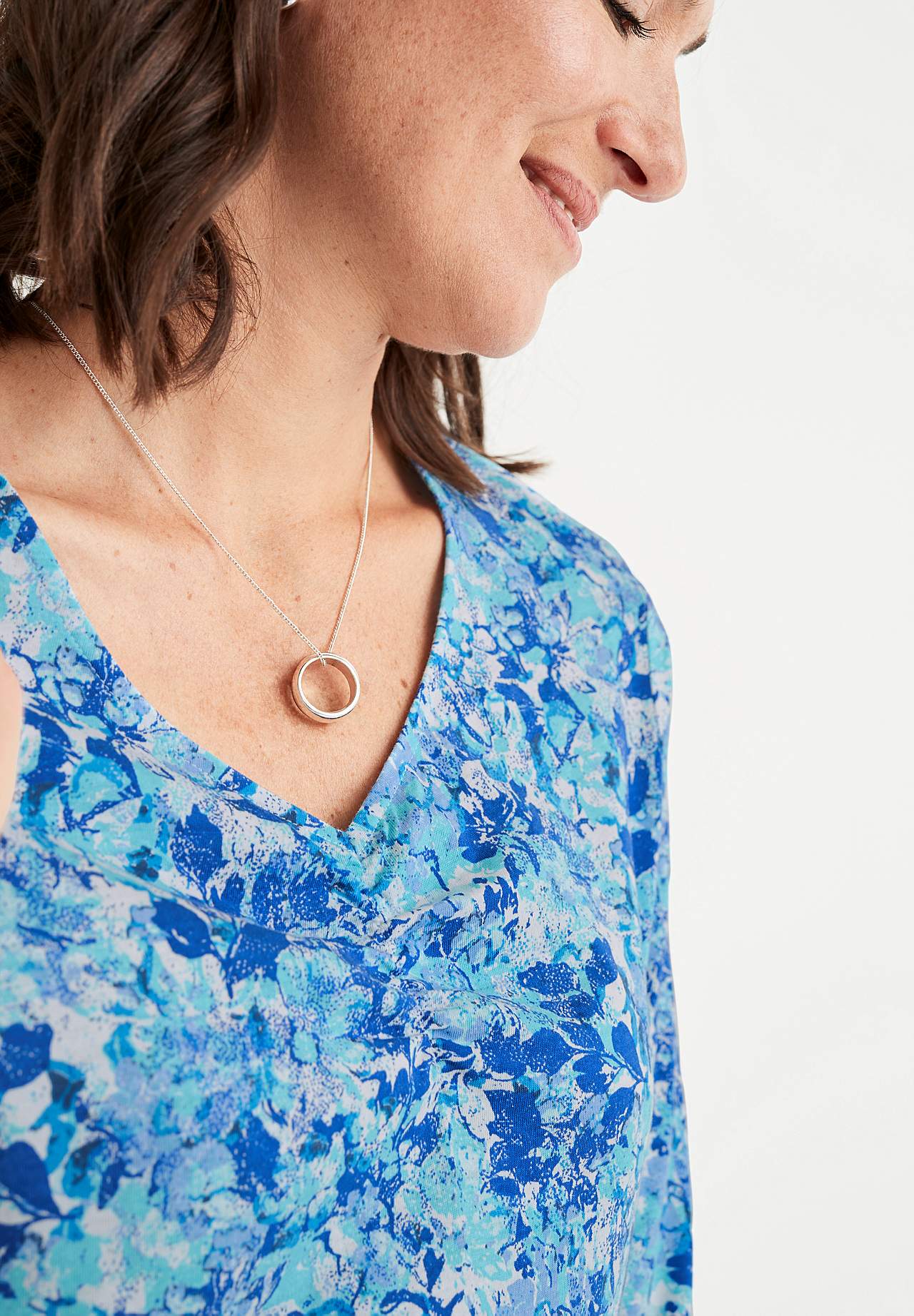 Blomstret jerseytopp Agatha
