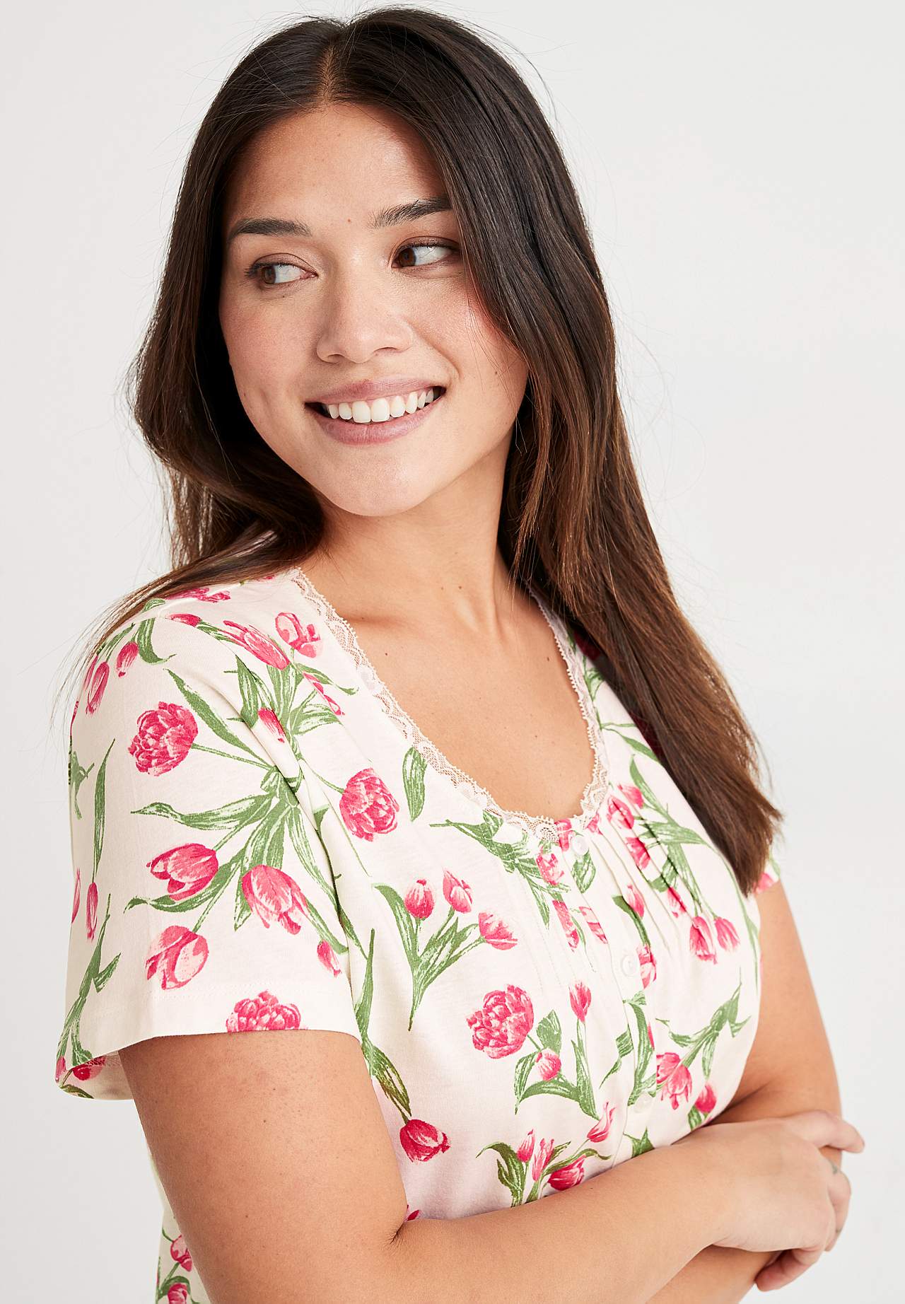 Blomstret nattkjole Hulda