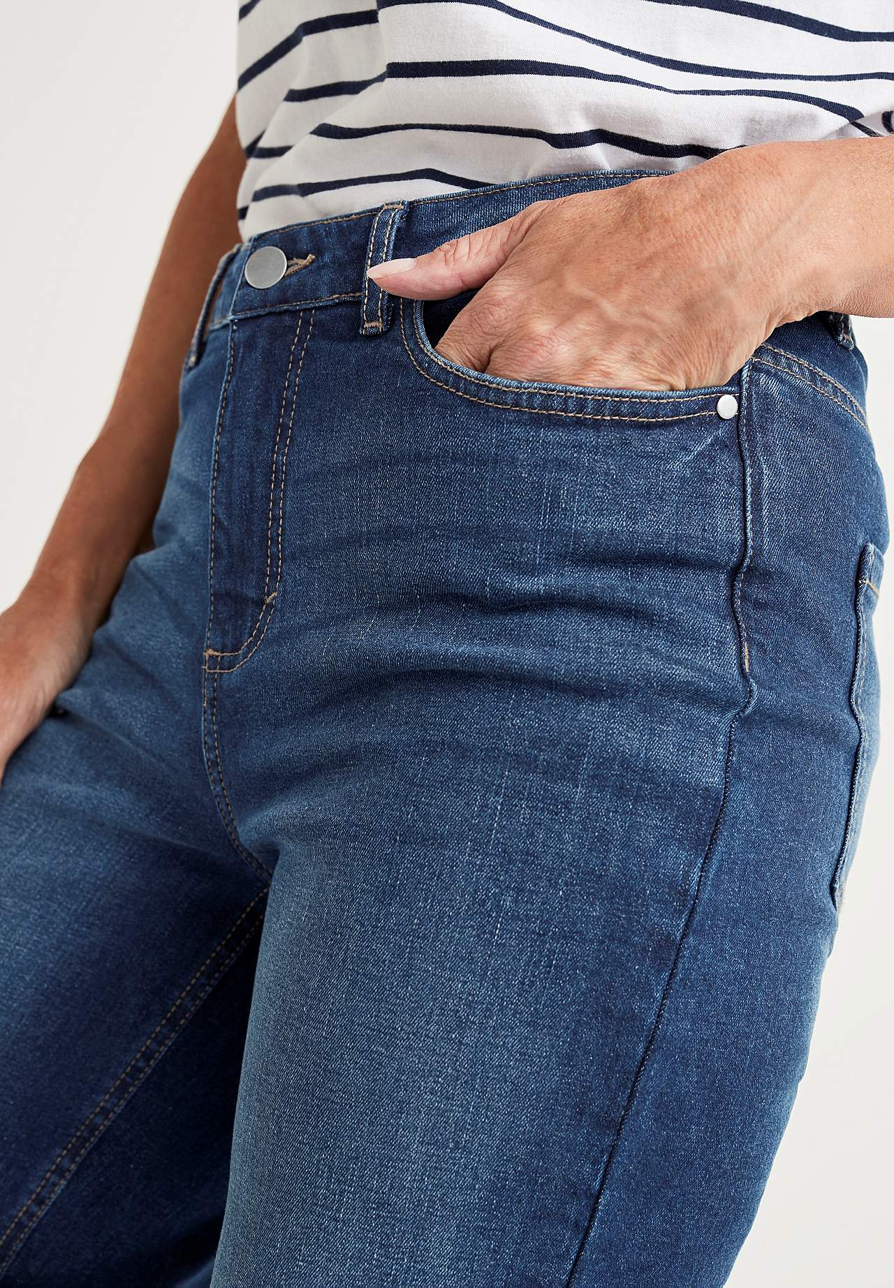 Jeans-shorts med komfortabel stretch