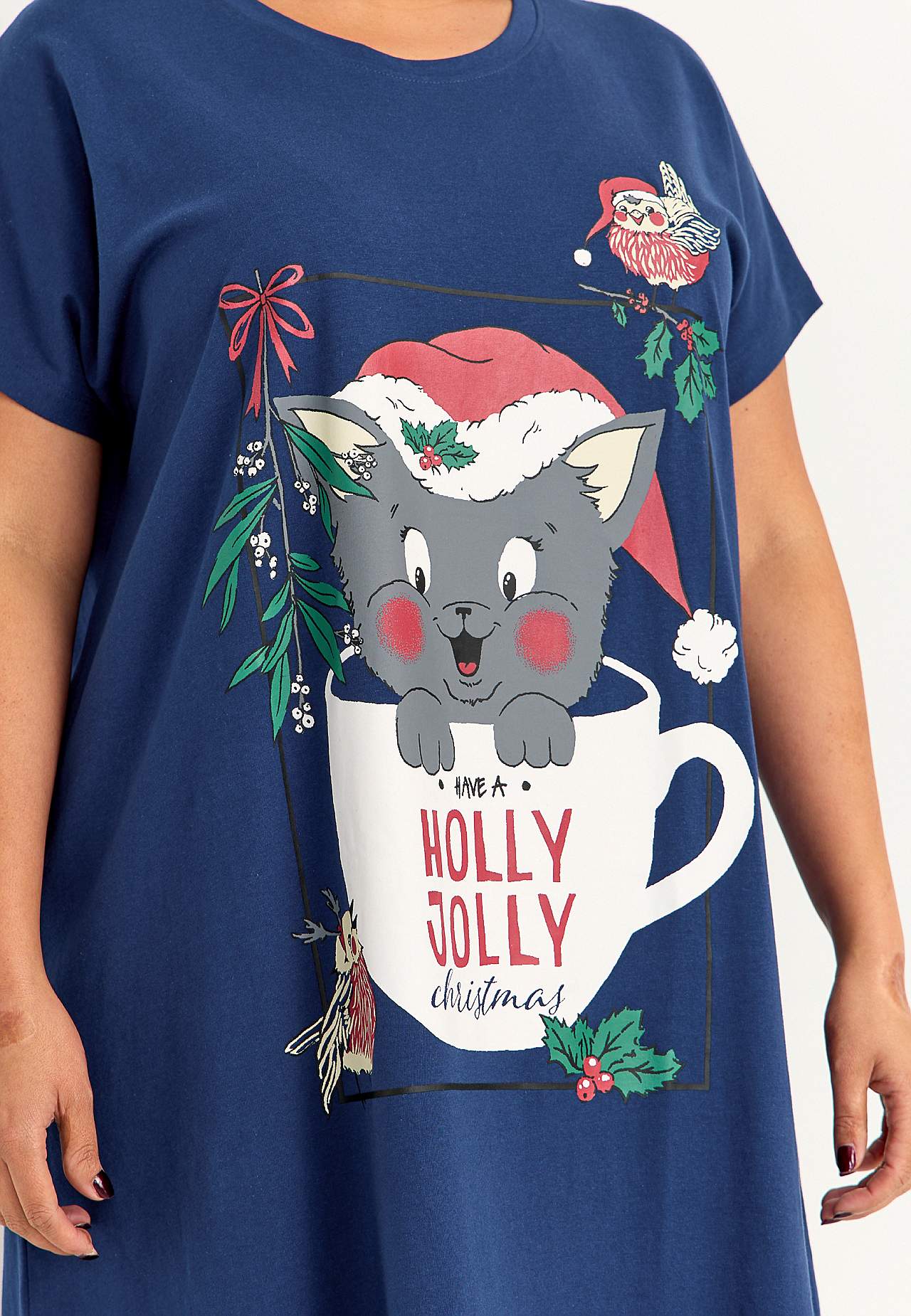 Nattkjole med julemotiv Petra