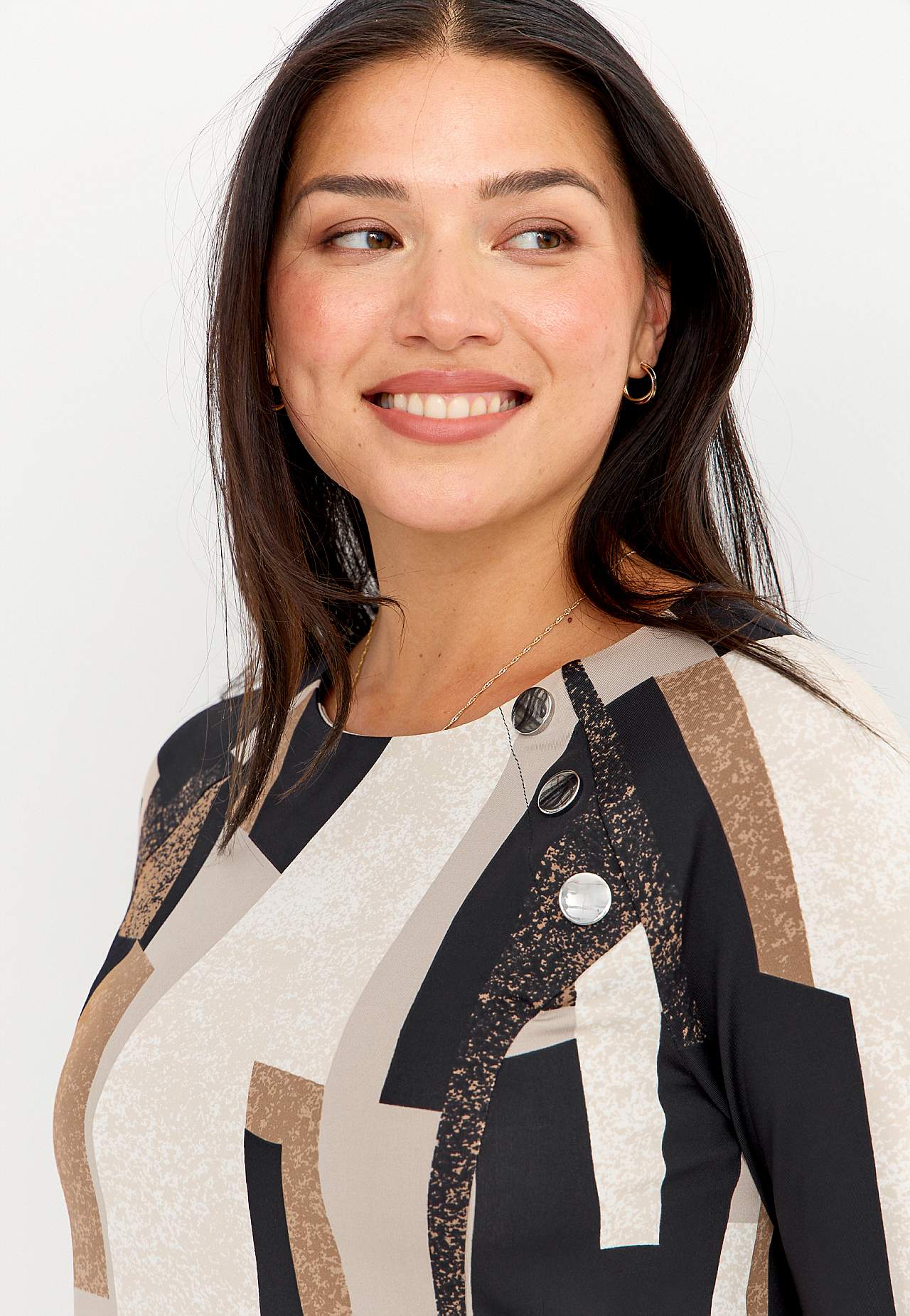 Mønstret Jersey-kjole med lommer