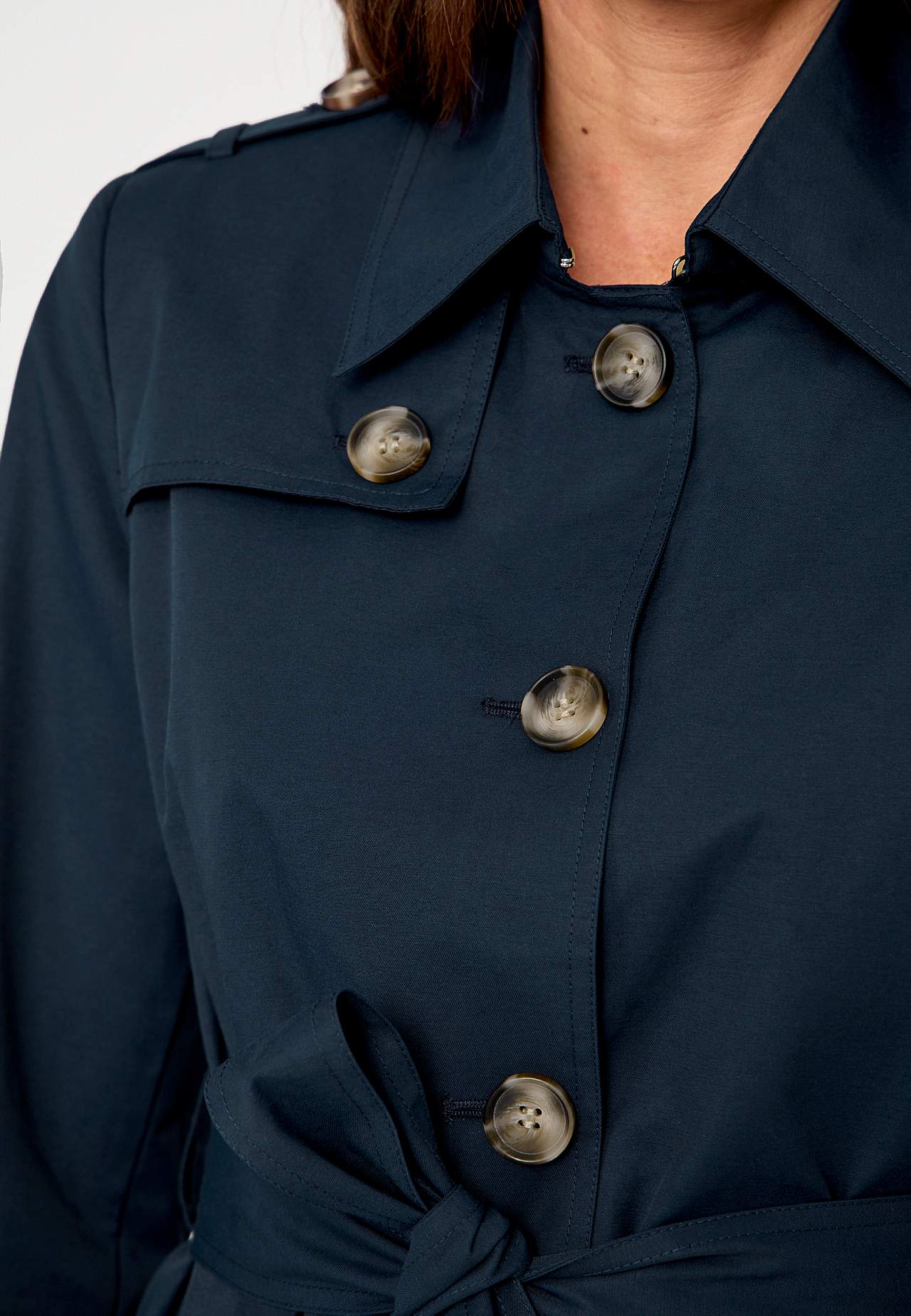 Enkeltkneppet trenchcoat