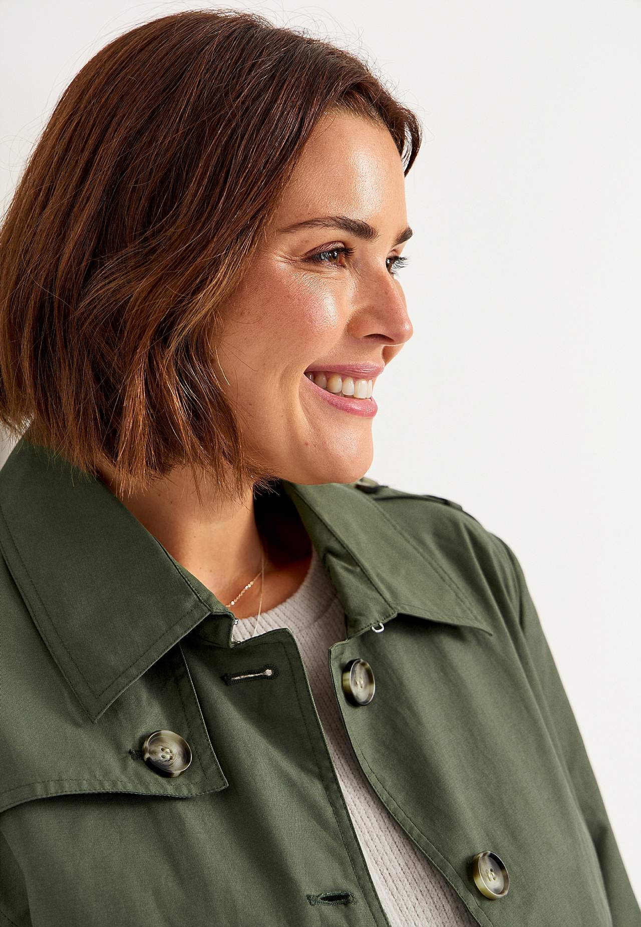 Enkeltkneppet trenchcoat