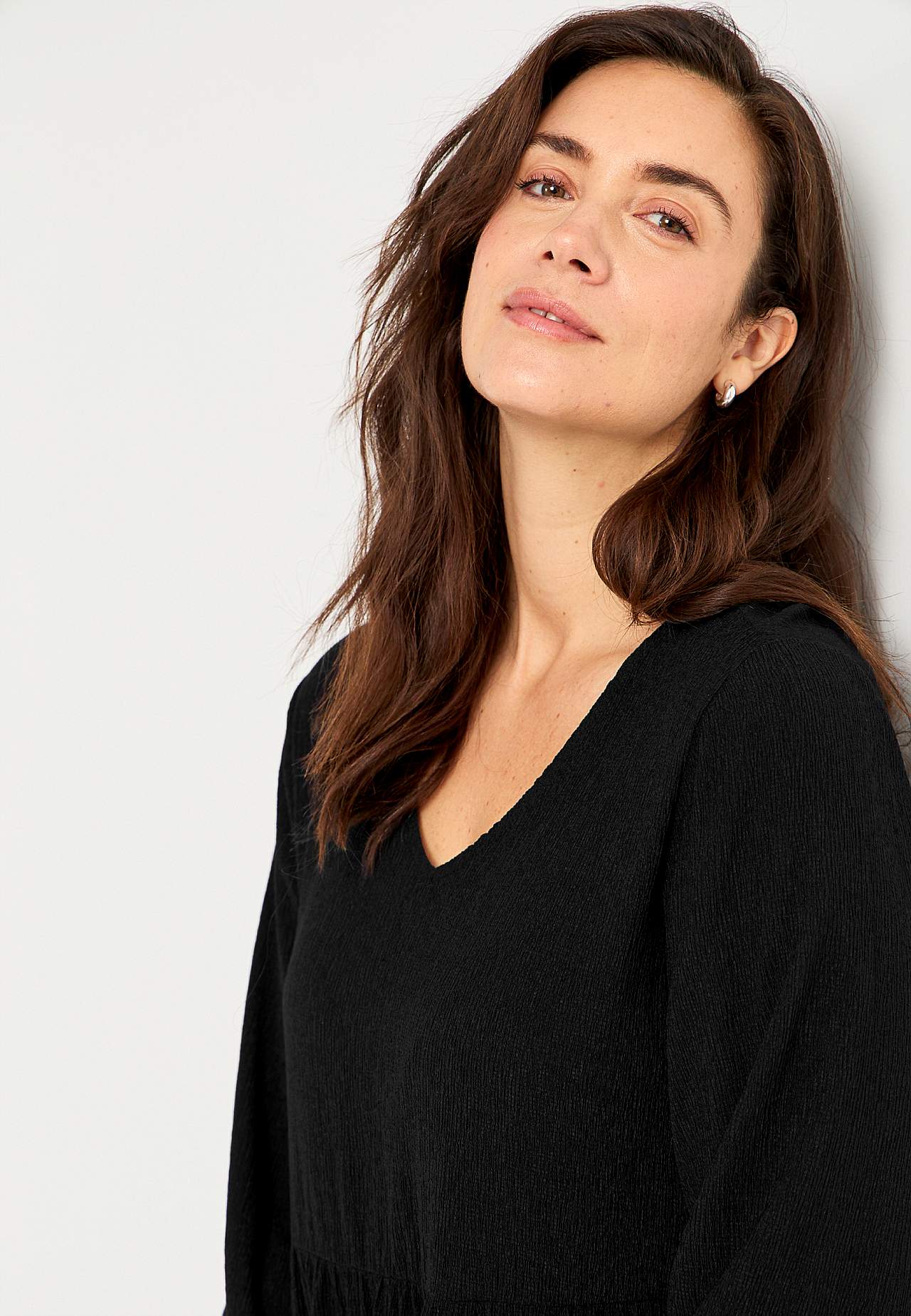 Jersey-kjole med strukturmønster