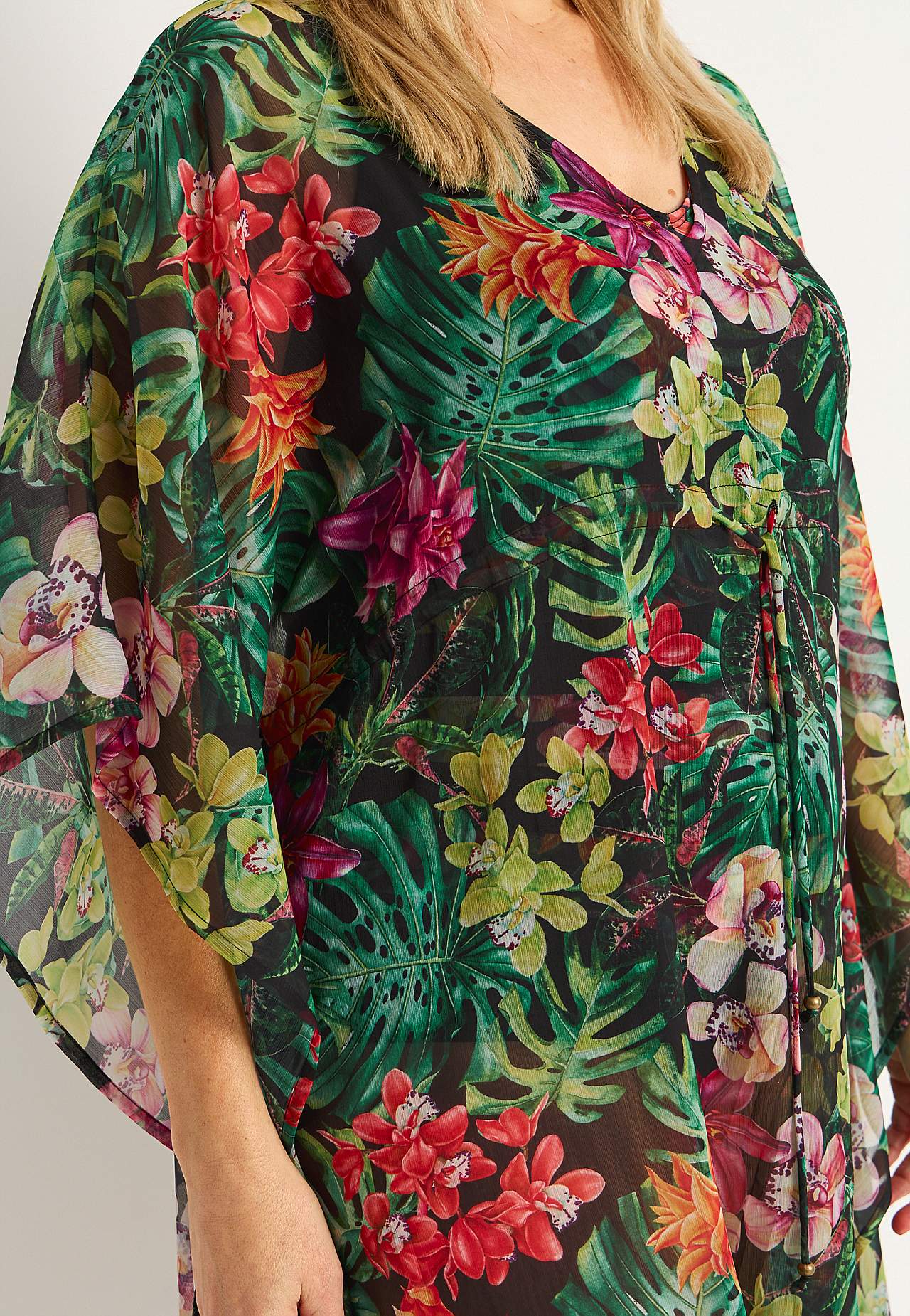 Mønstret strandkaftan