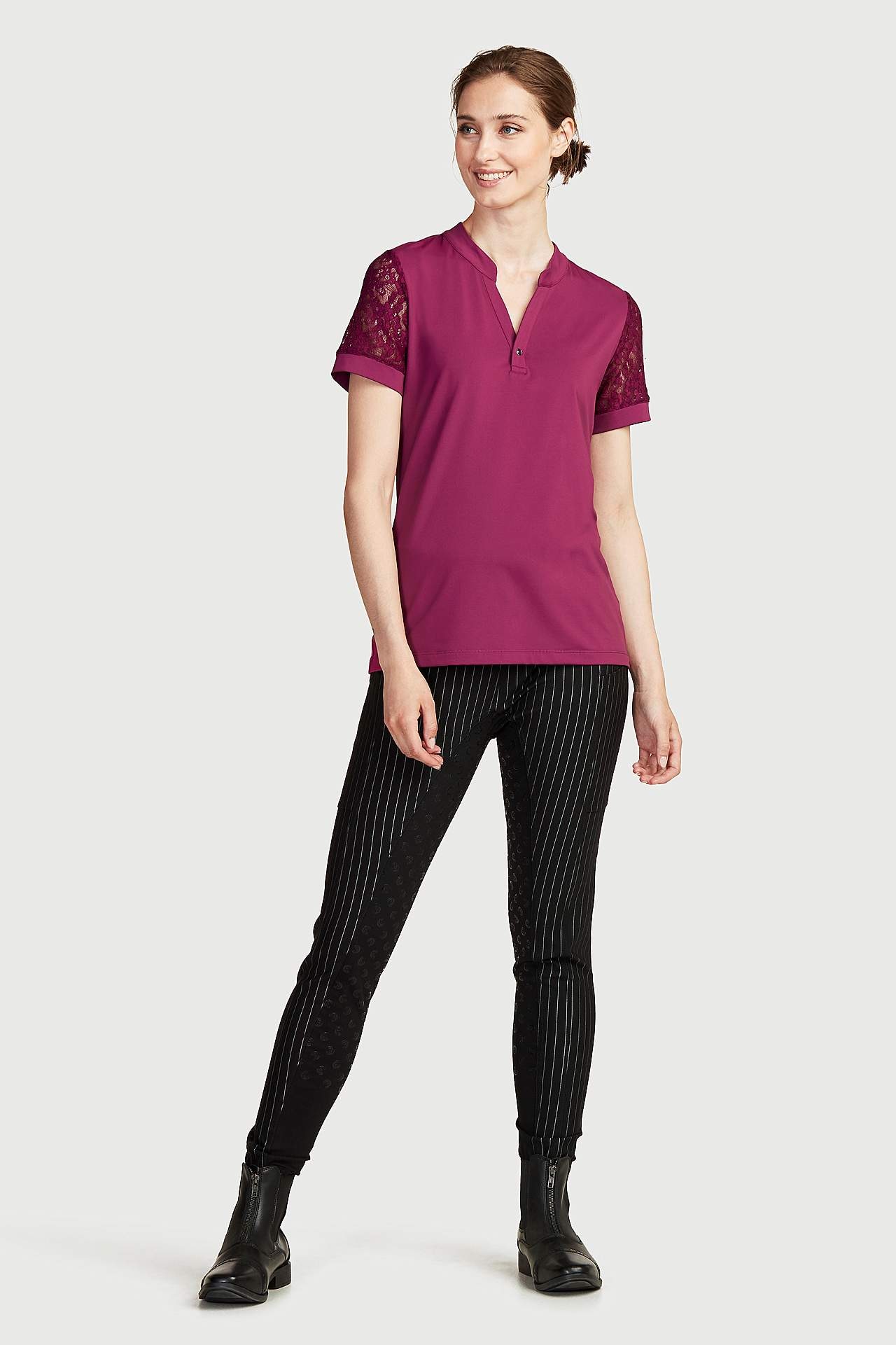 Rutet ridebukse helforsterket