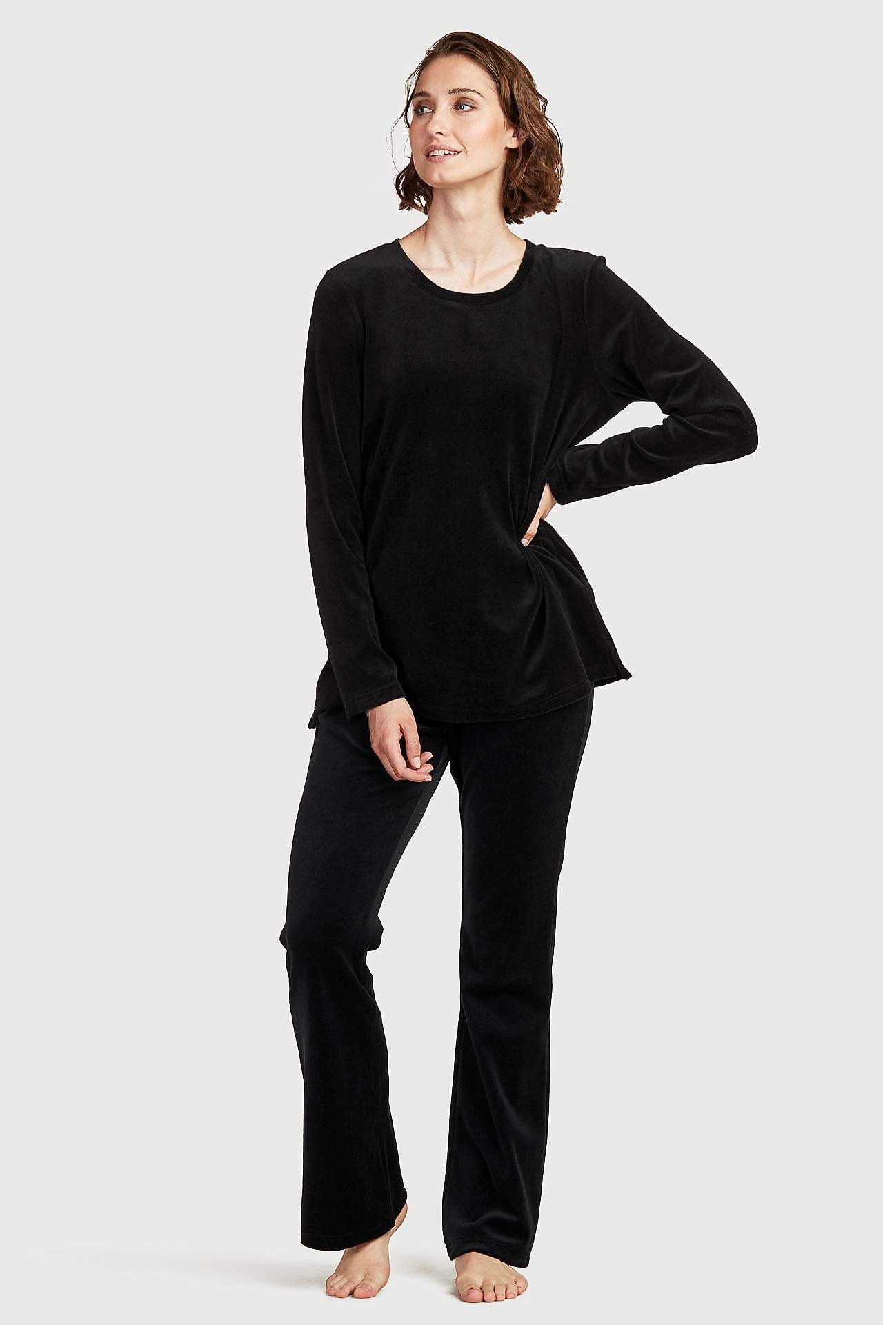 Velurbukse med bootcut Wilma