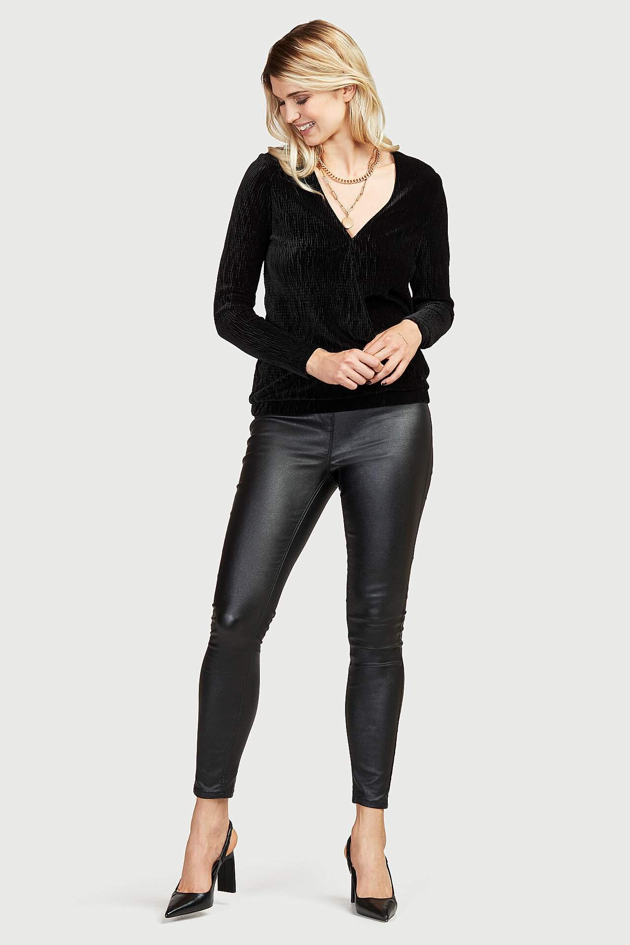 Omslagstopp i plissert fløyel