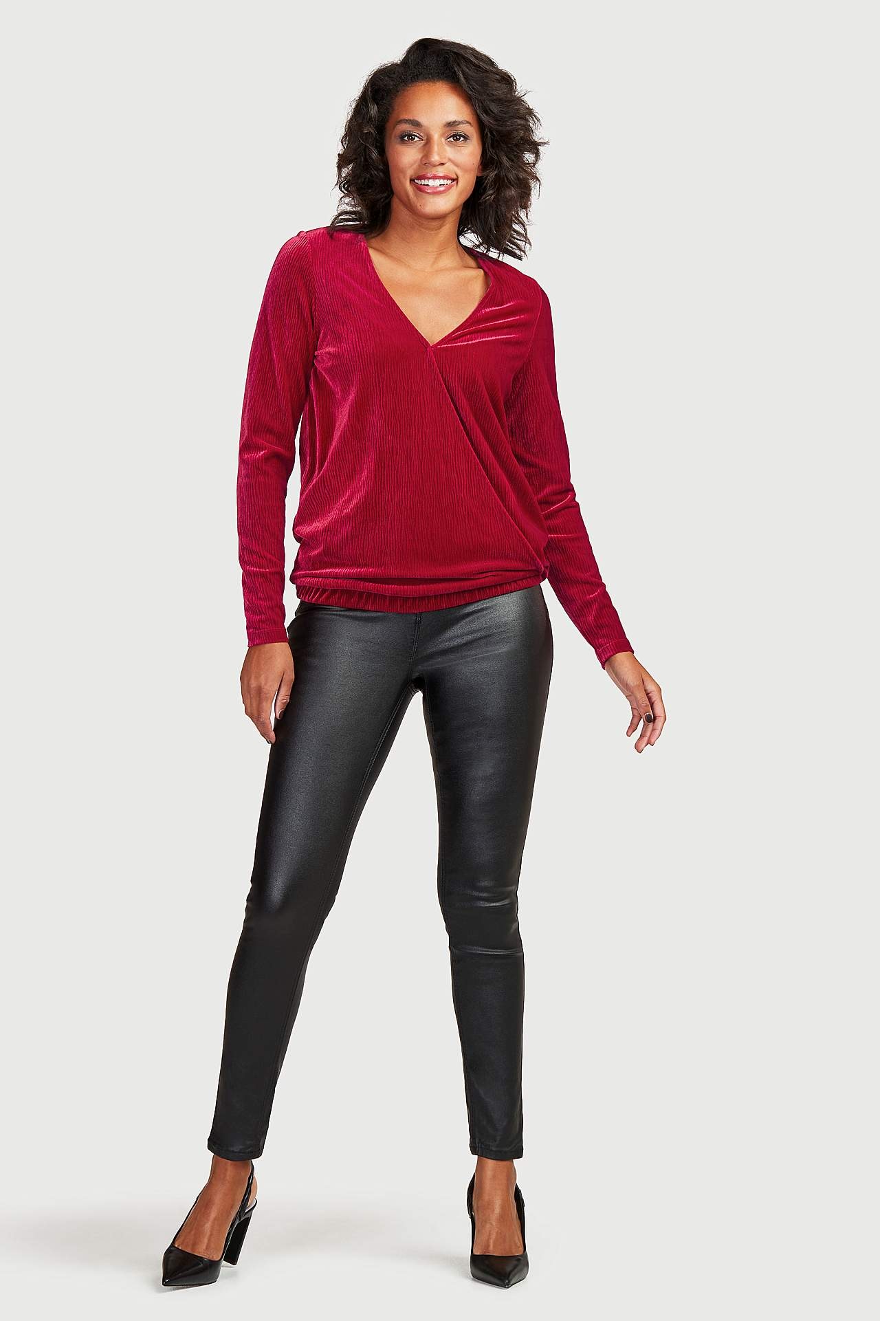 Omslagstopp i plissert fløyel