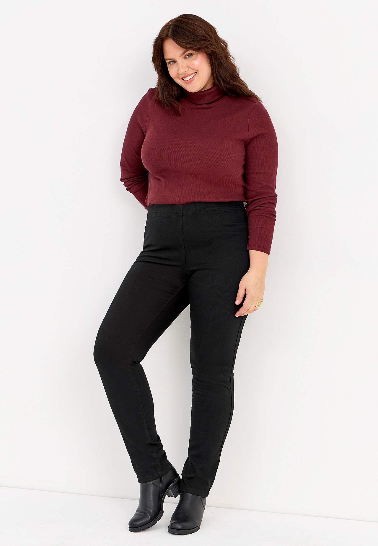 Jeggings med smale bein