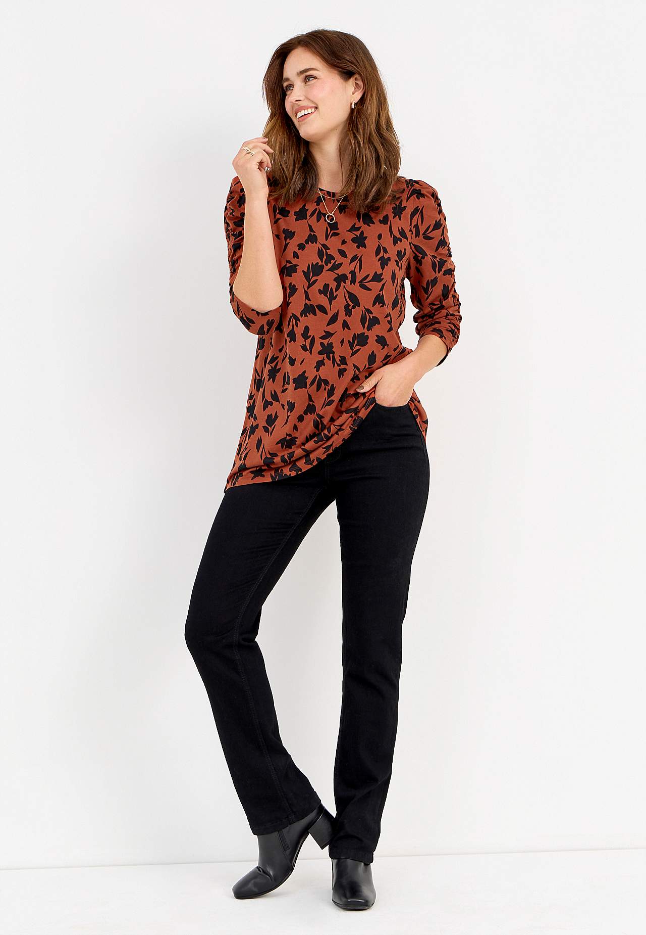 Mønstret jerseytunika