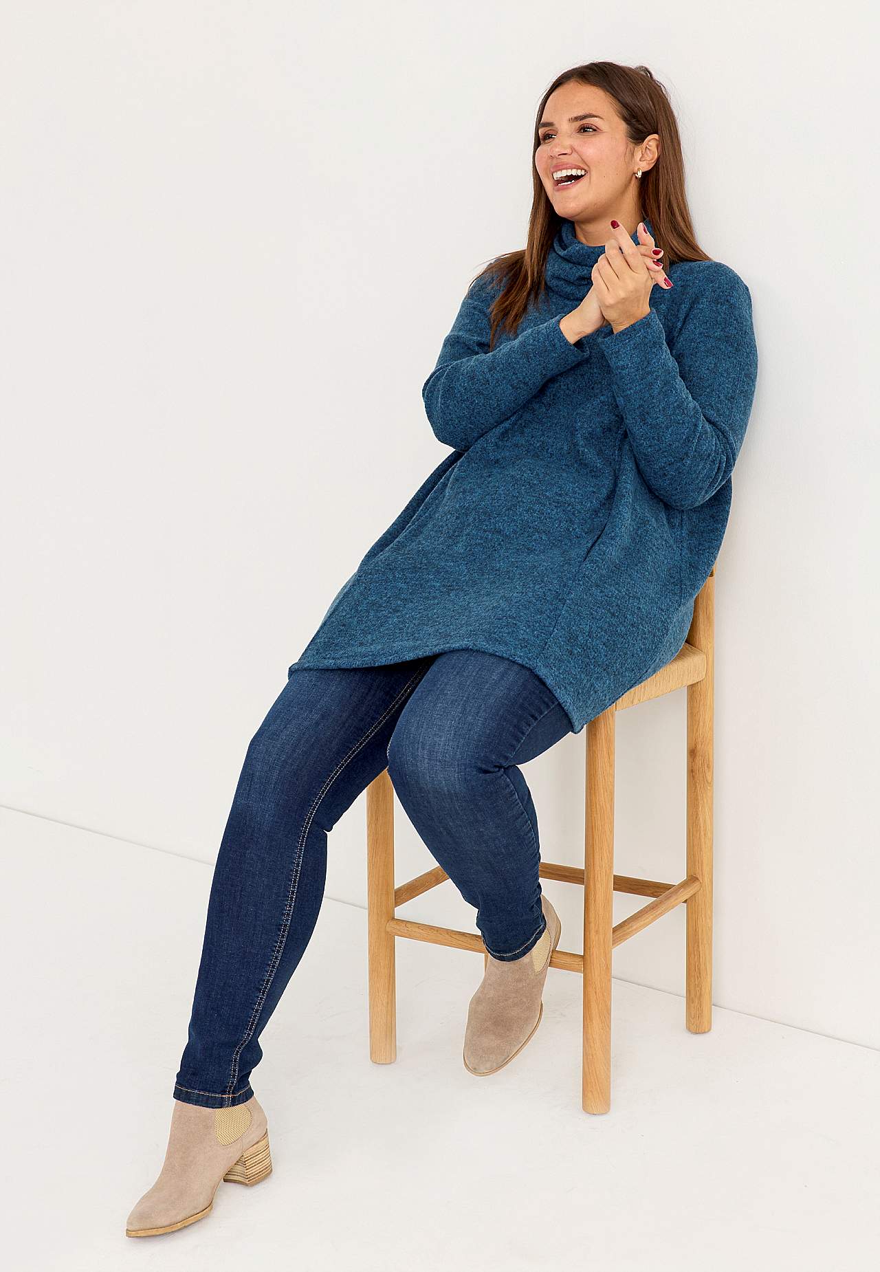 Supermyk tunika med lommer