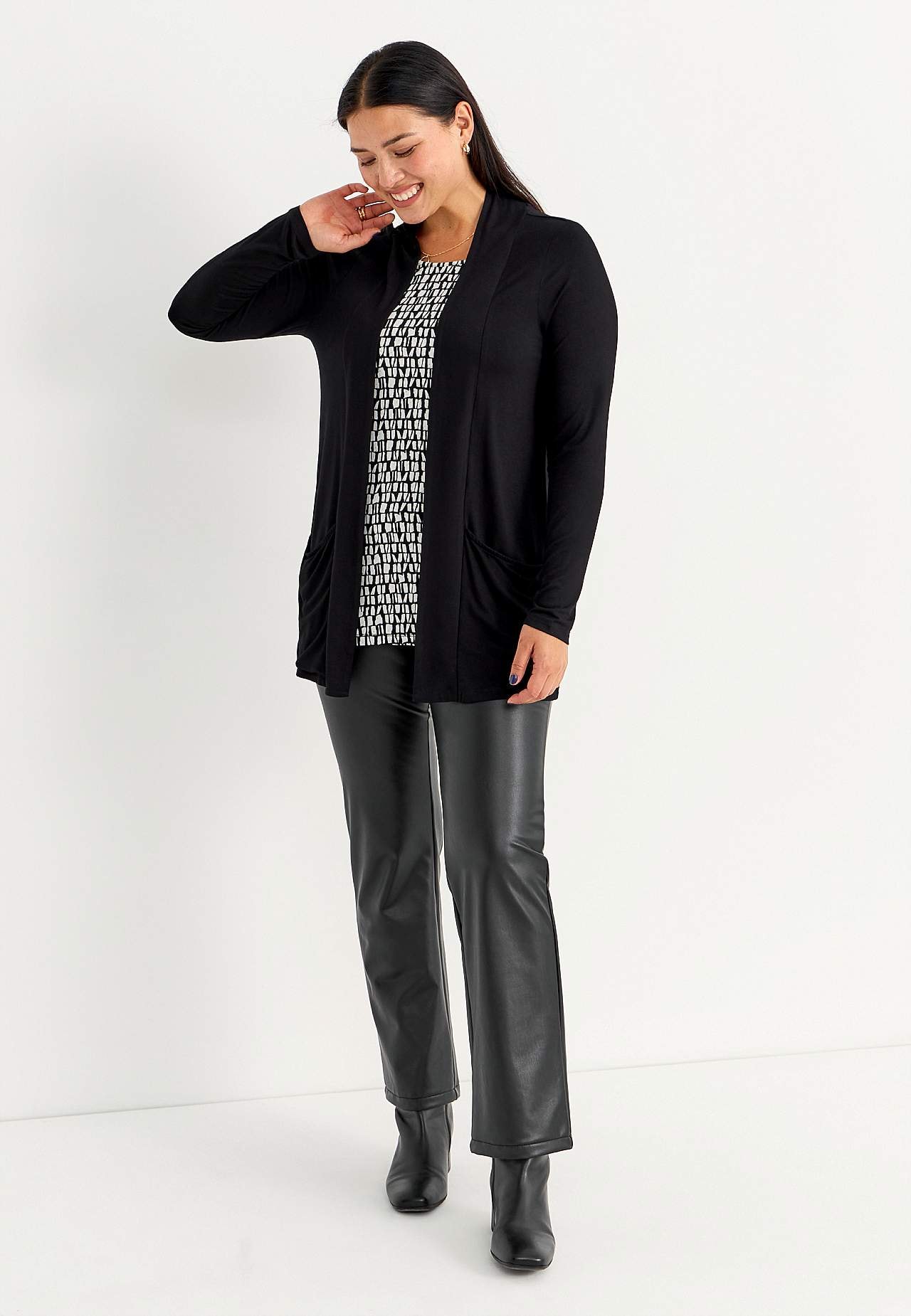 Belagte leggings med sleng