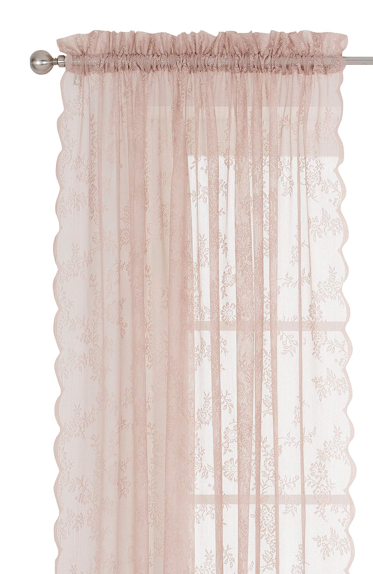 Mønstret blondegardin Rosalyn 2-pack