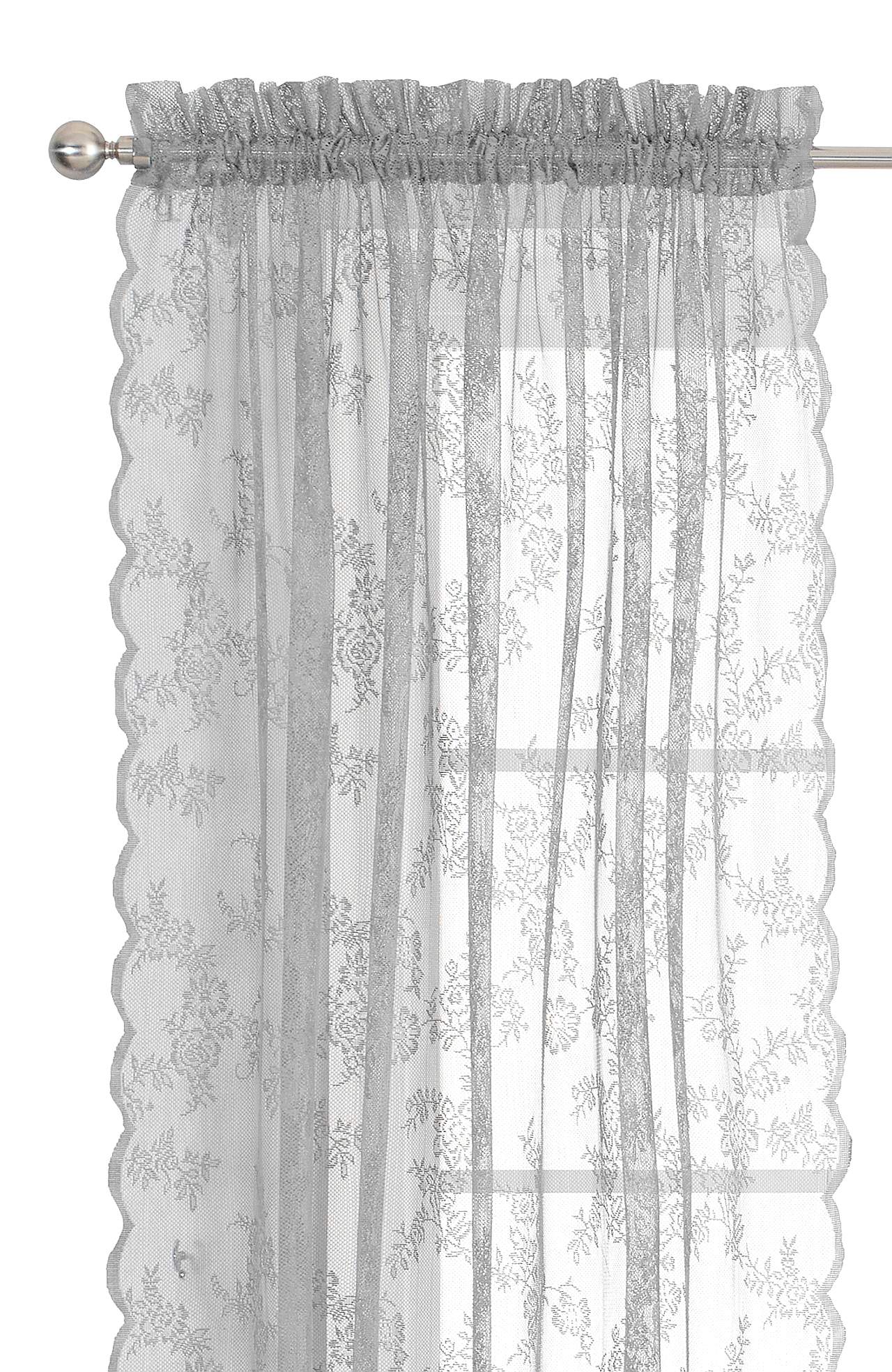 Mønstret blondegardin Rosalyn 2-pack