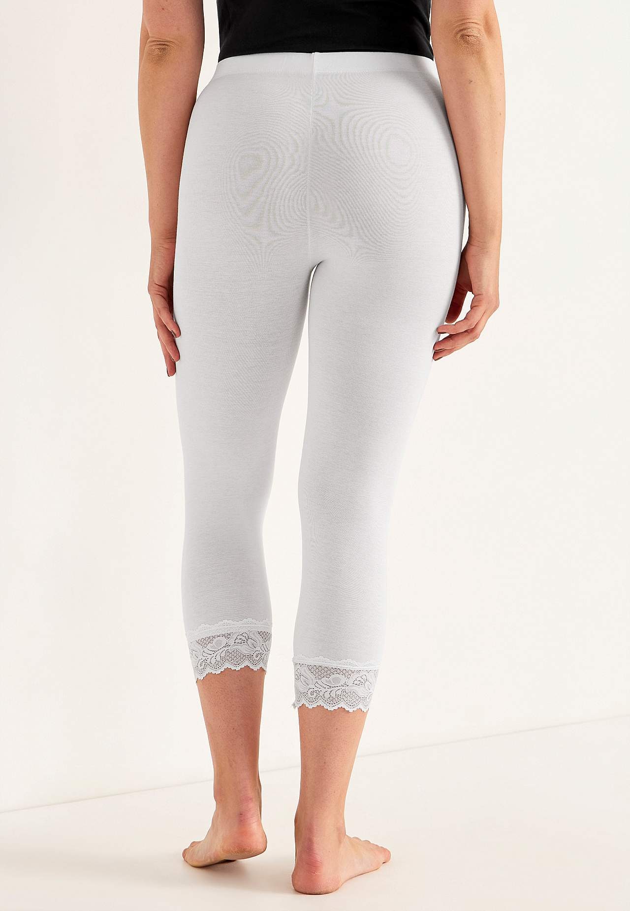 Caprileggings med blonder susanne