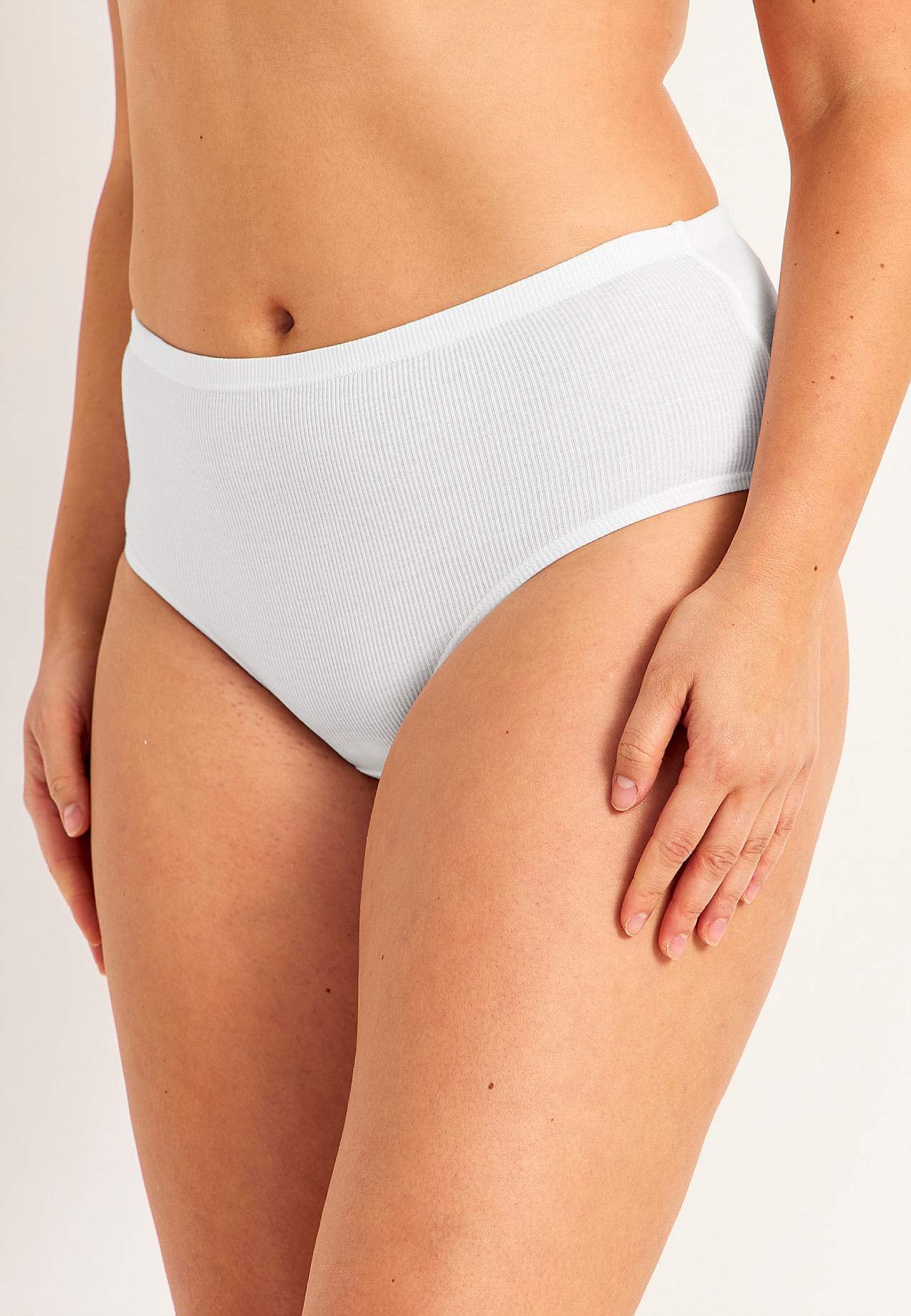 Ribbet dametruser i bomull Lisa 6-pack