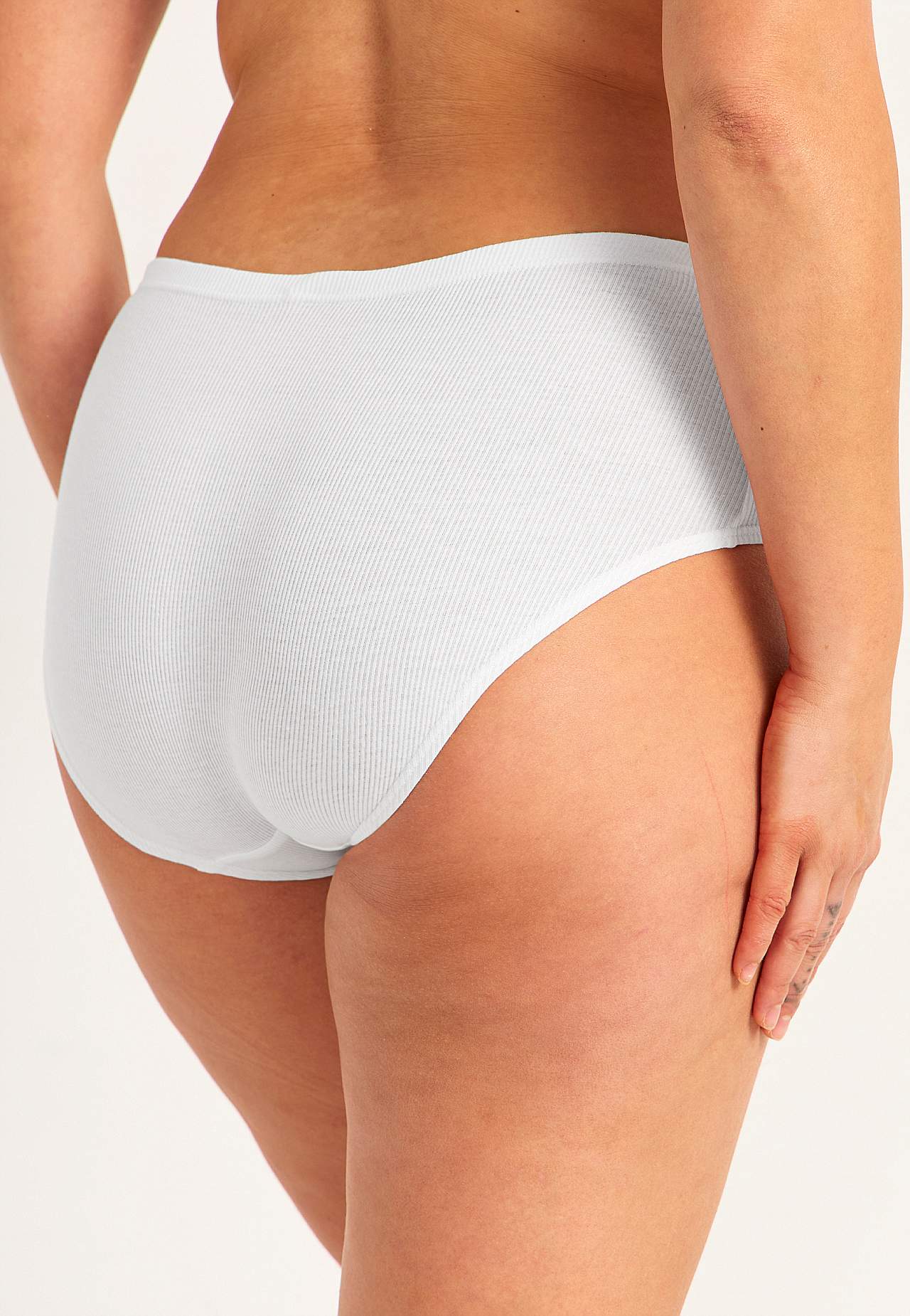 Ribbet dametruser i bomull Lisa 6-pack