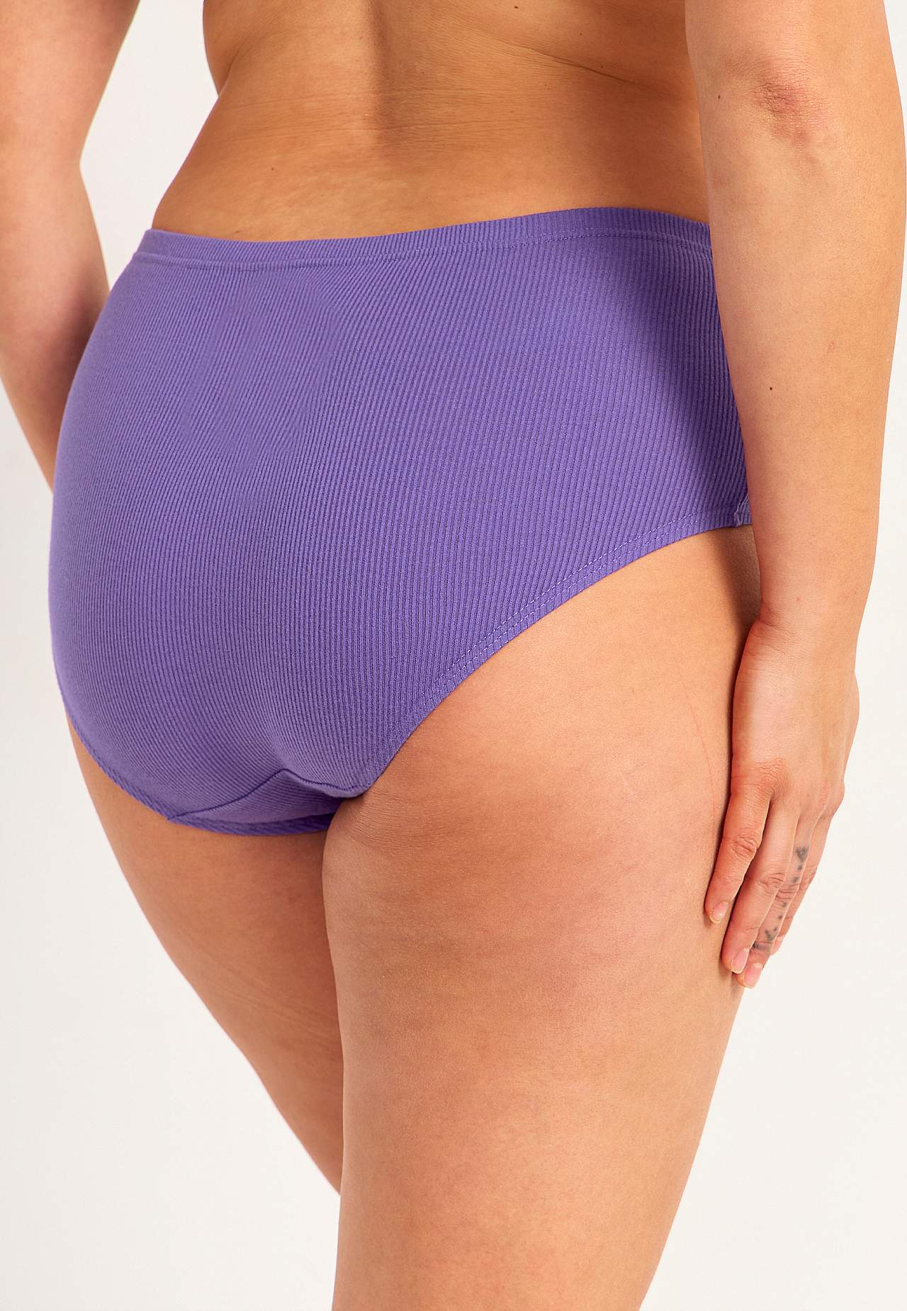 Ribbet dametruser i bomull Lisa 6-pack